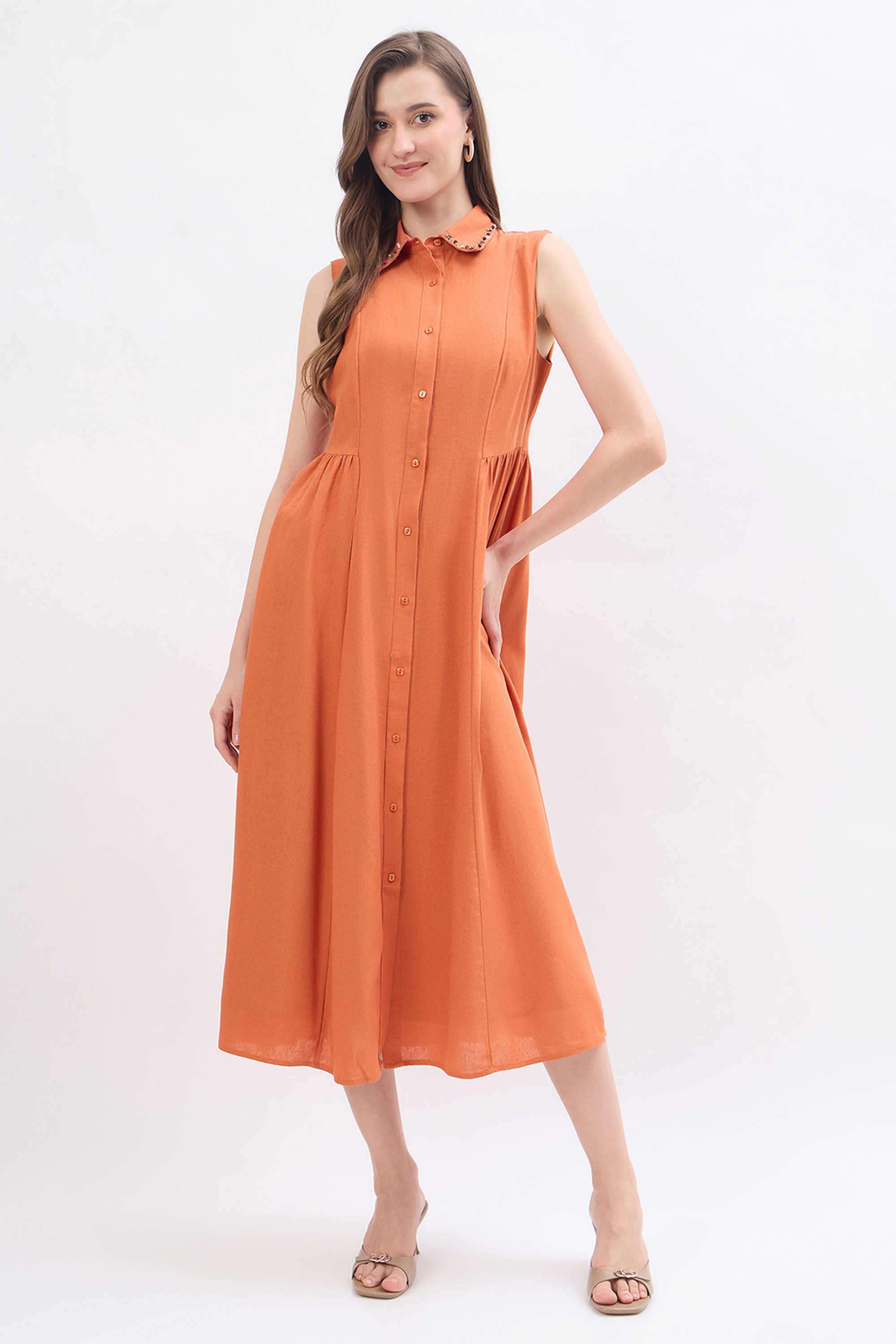 madame Solid Rayon Regular Fit Women's Dress-picture-29