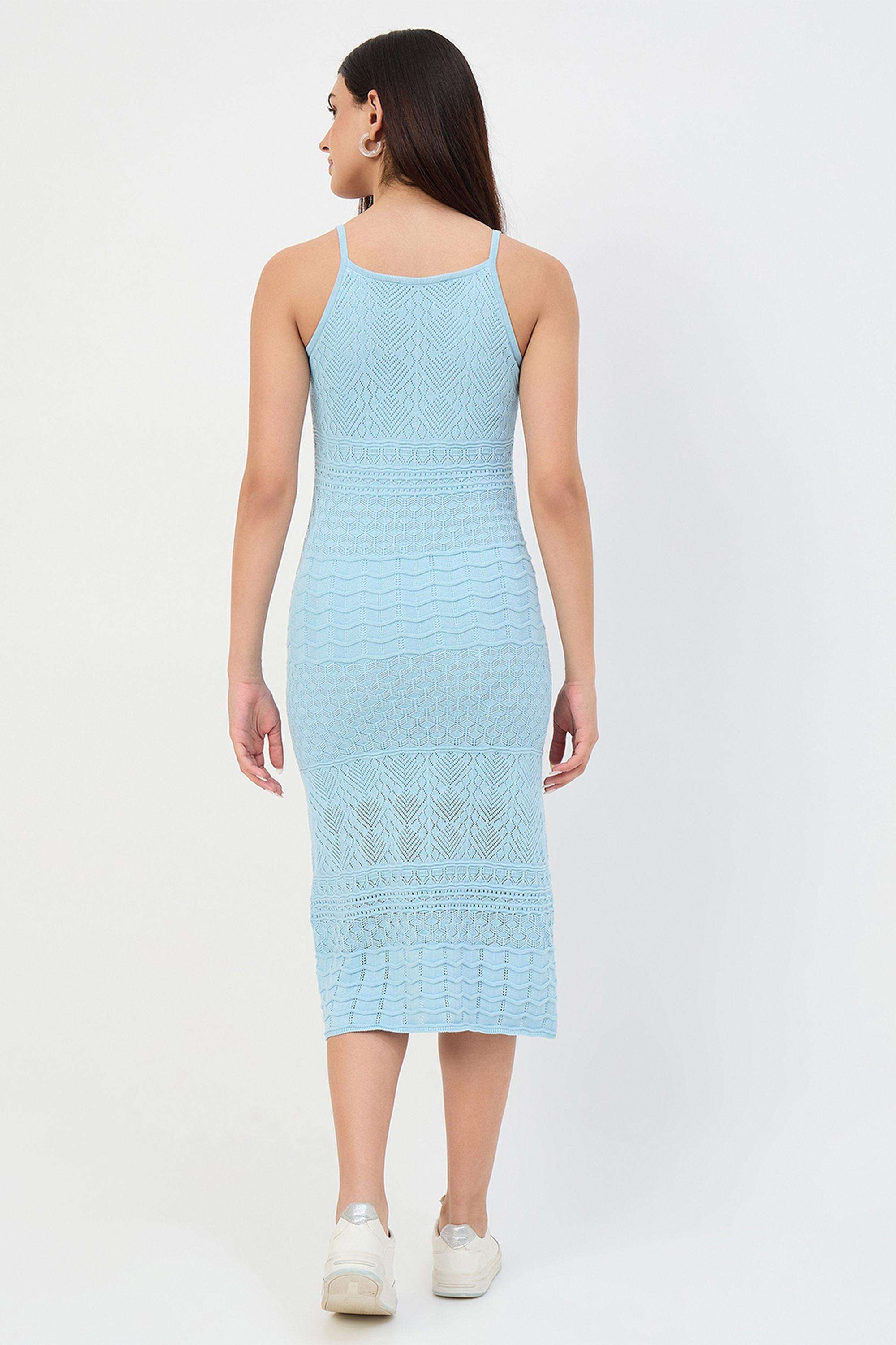 Knitted-U-Neck-Cotton-Women-s-Dress