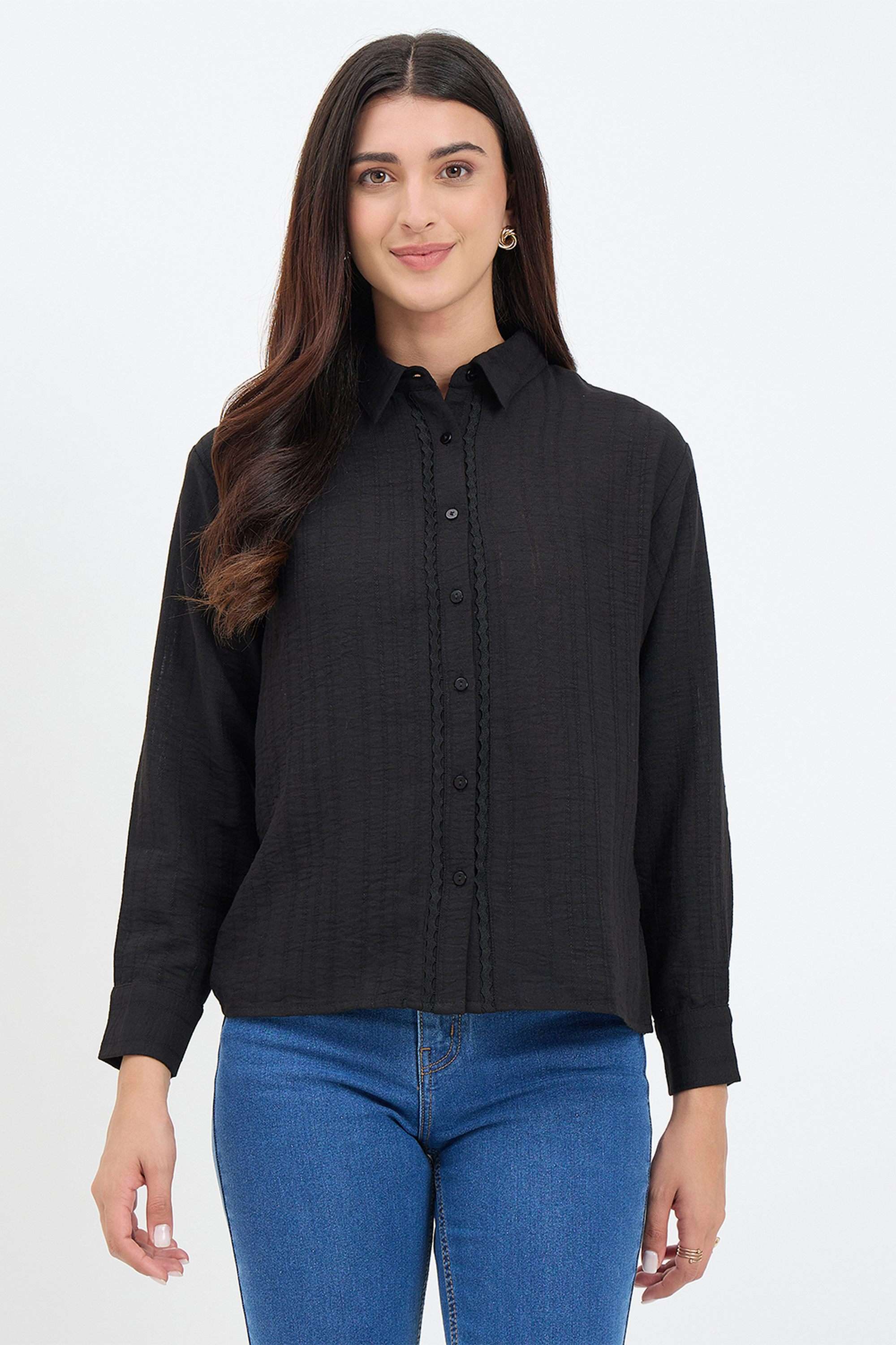 madame Solid Polyester Women's Casual Wear Shirt-picture-13