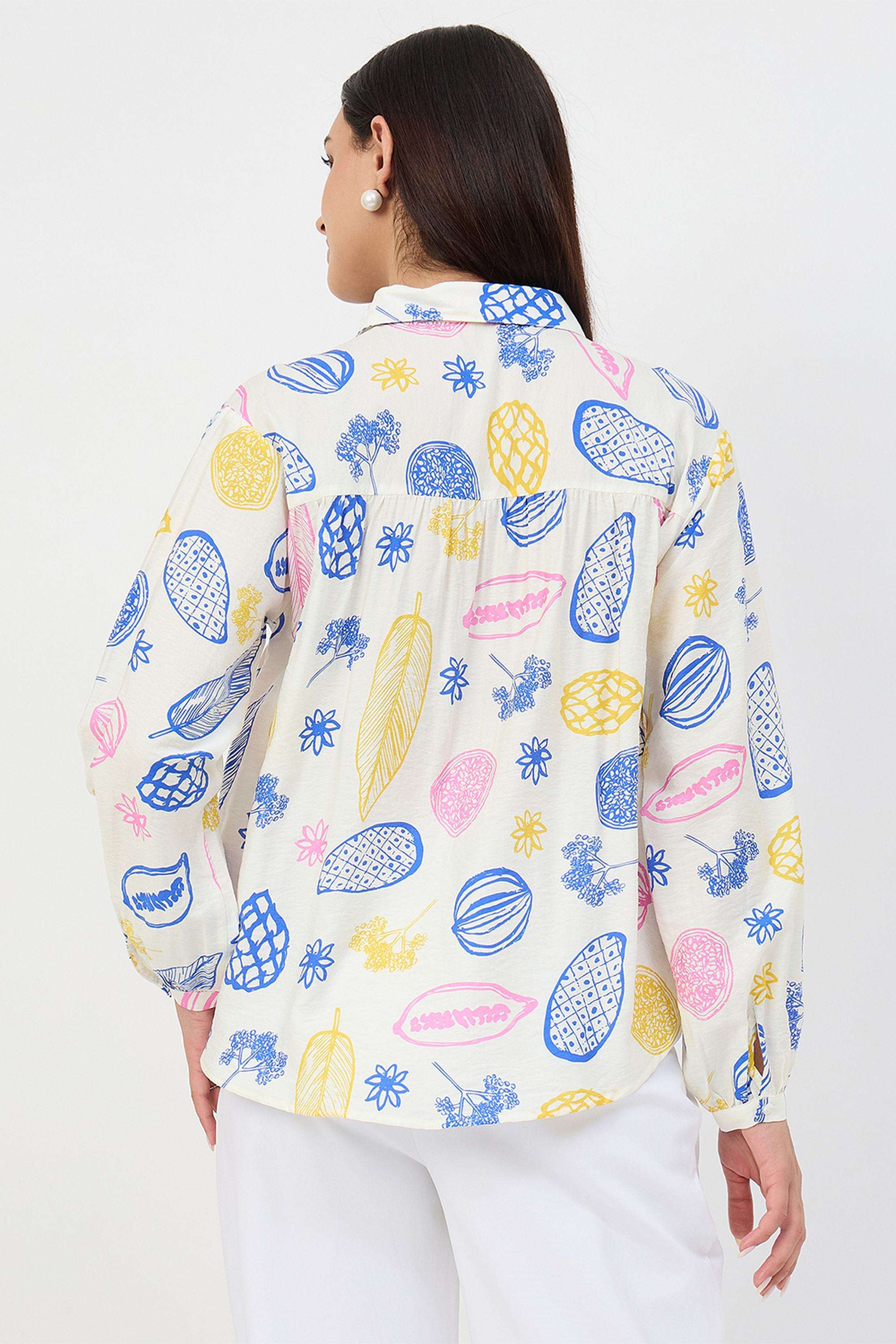 Printed-Collared-Viscose-Women-s-Casual-Wear-Shirt