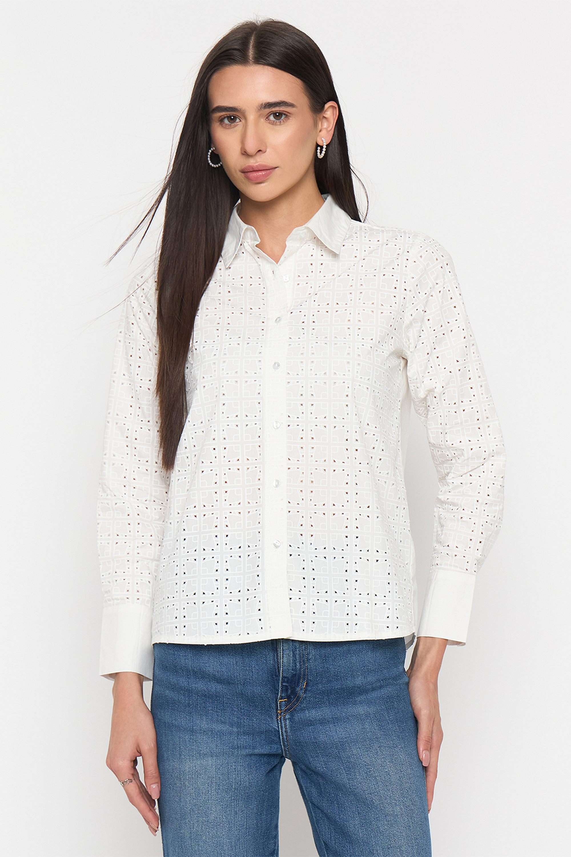 Embroidered-Cotton-Women-s-Casual-Wear-Shirt