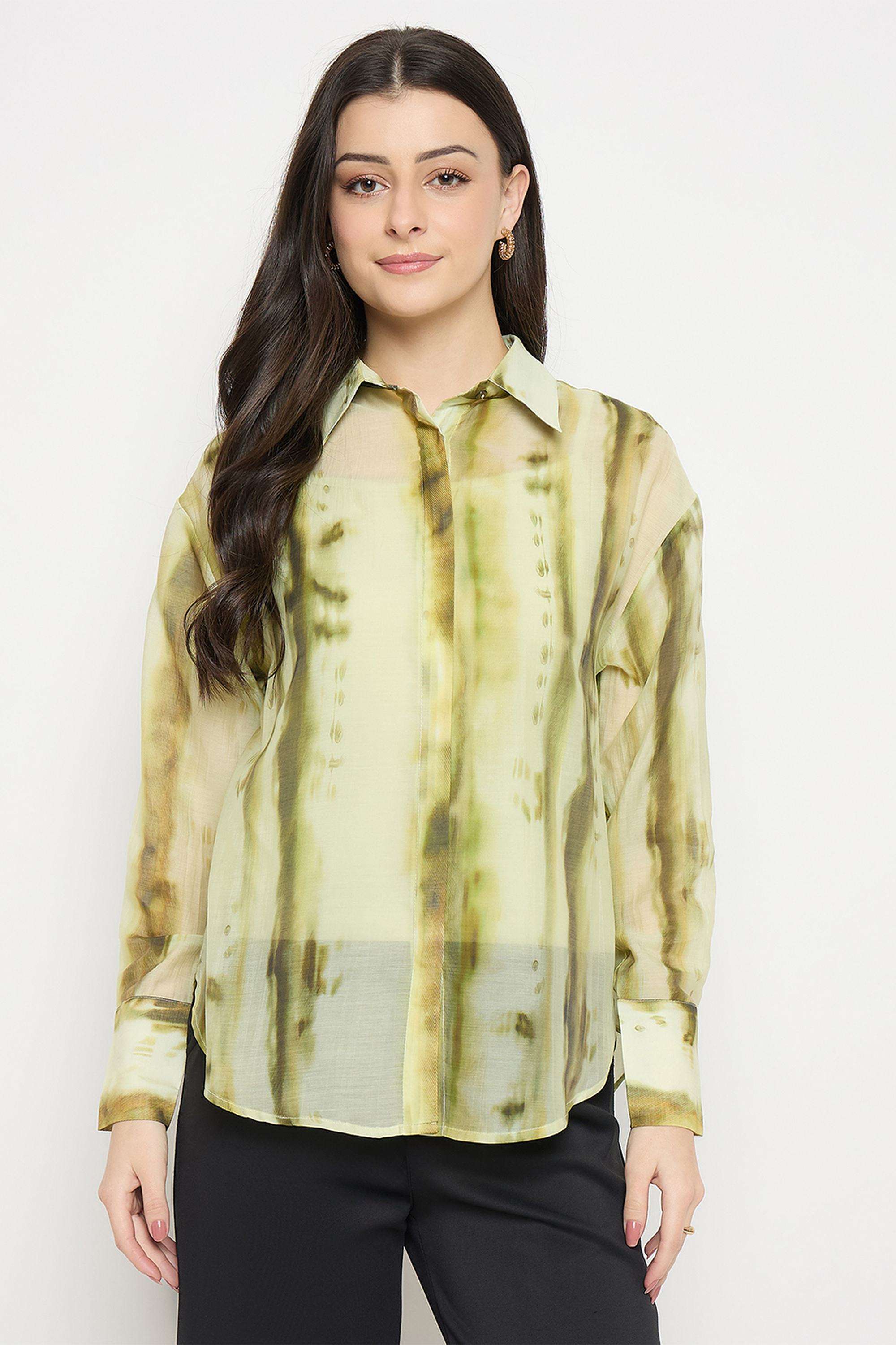 Solid-Cotton-Collared-Women-s-T-Shirt