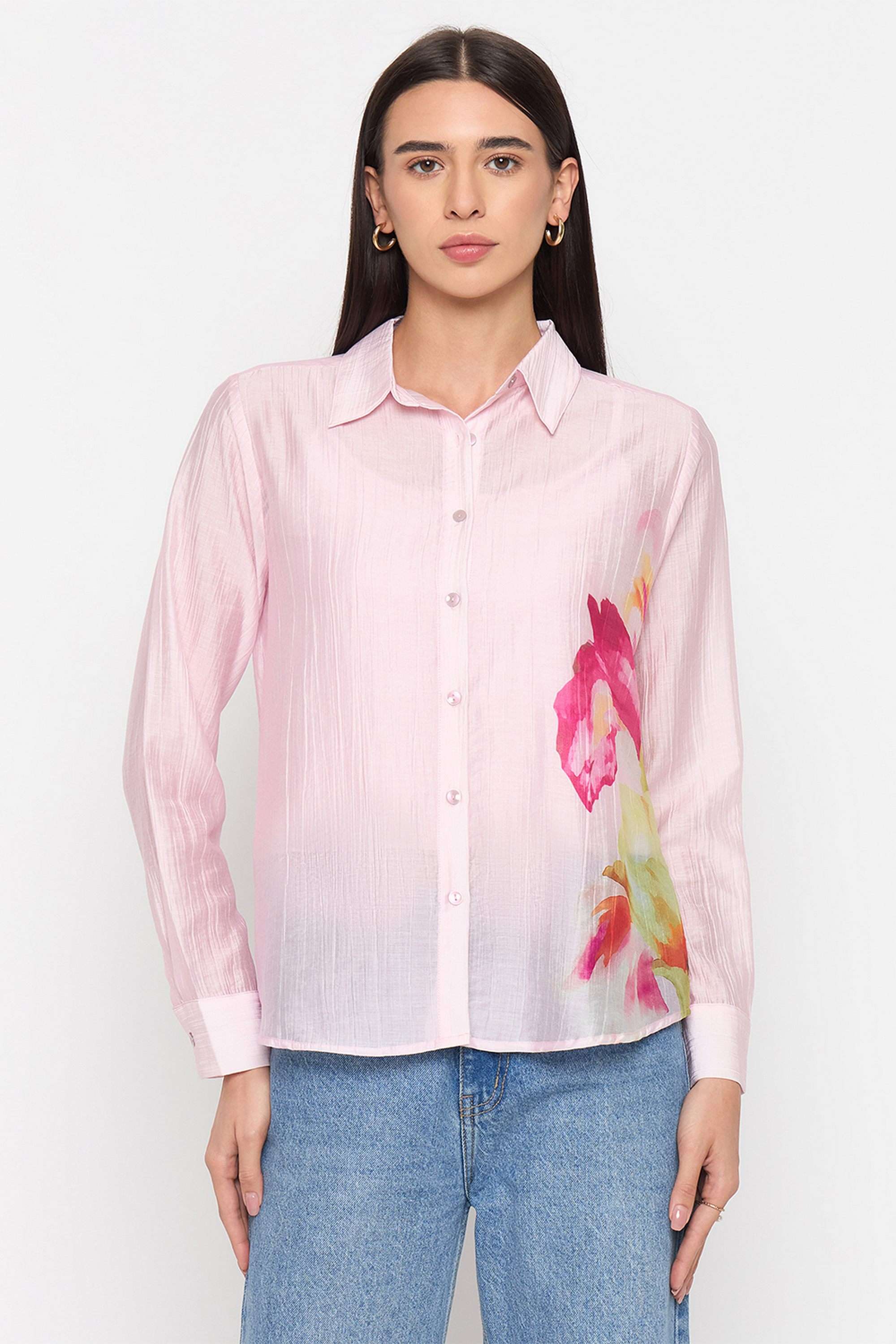 Printed-Nylon-Women-s-Casual-Wear-Shirt