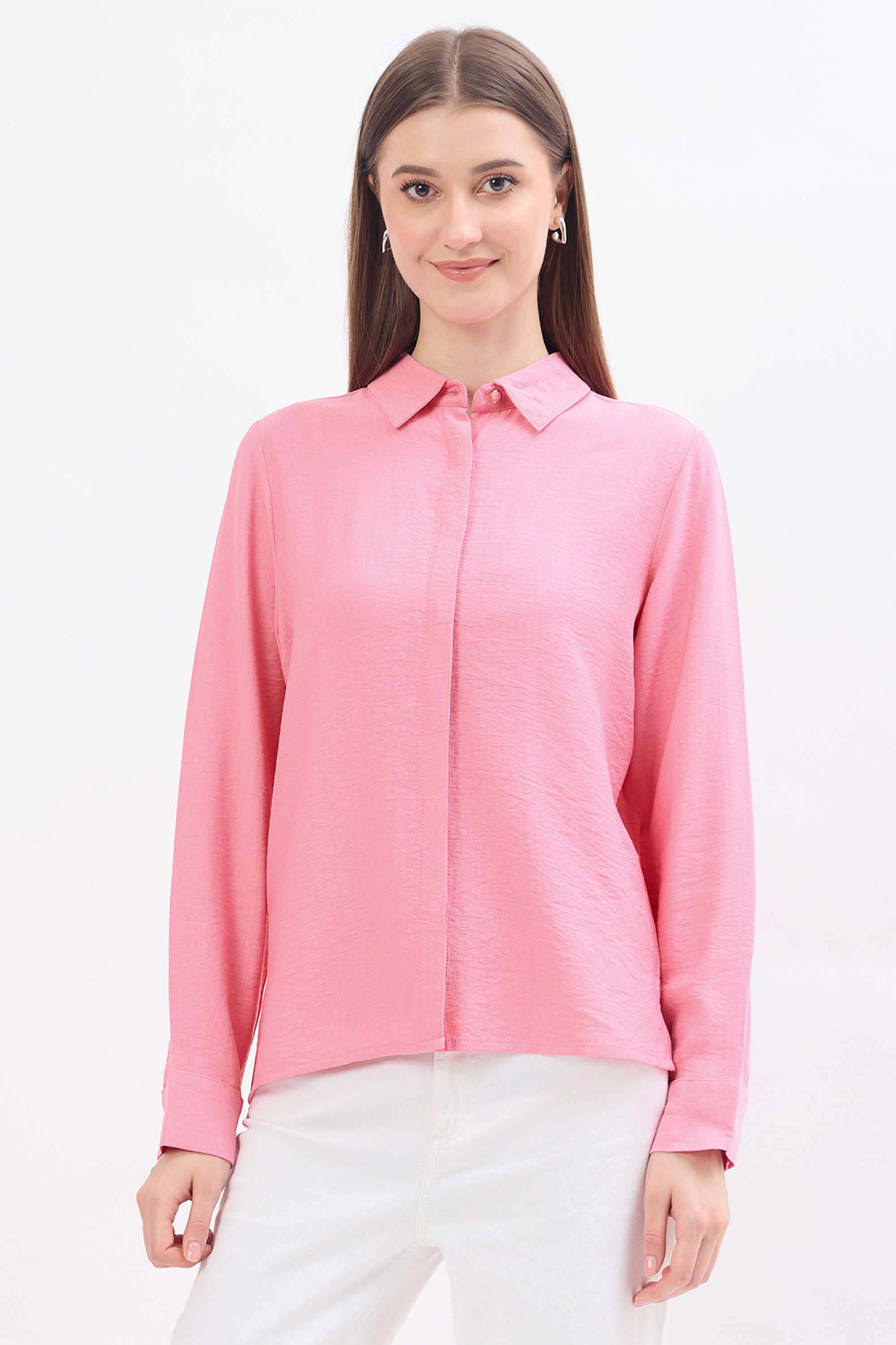madame Textured Nylon Regular Fit Women's Shirt-picture-13