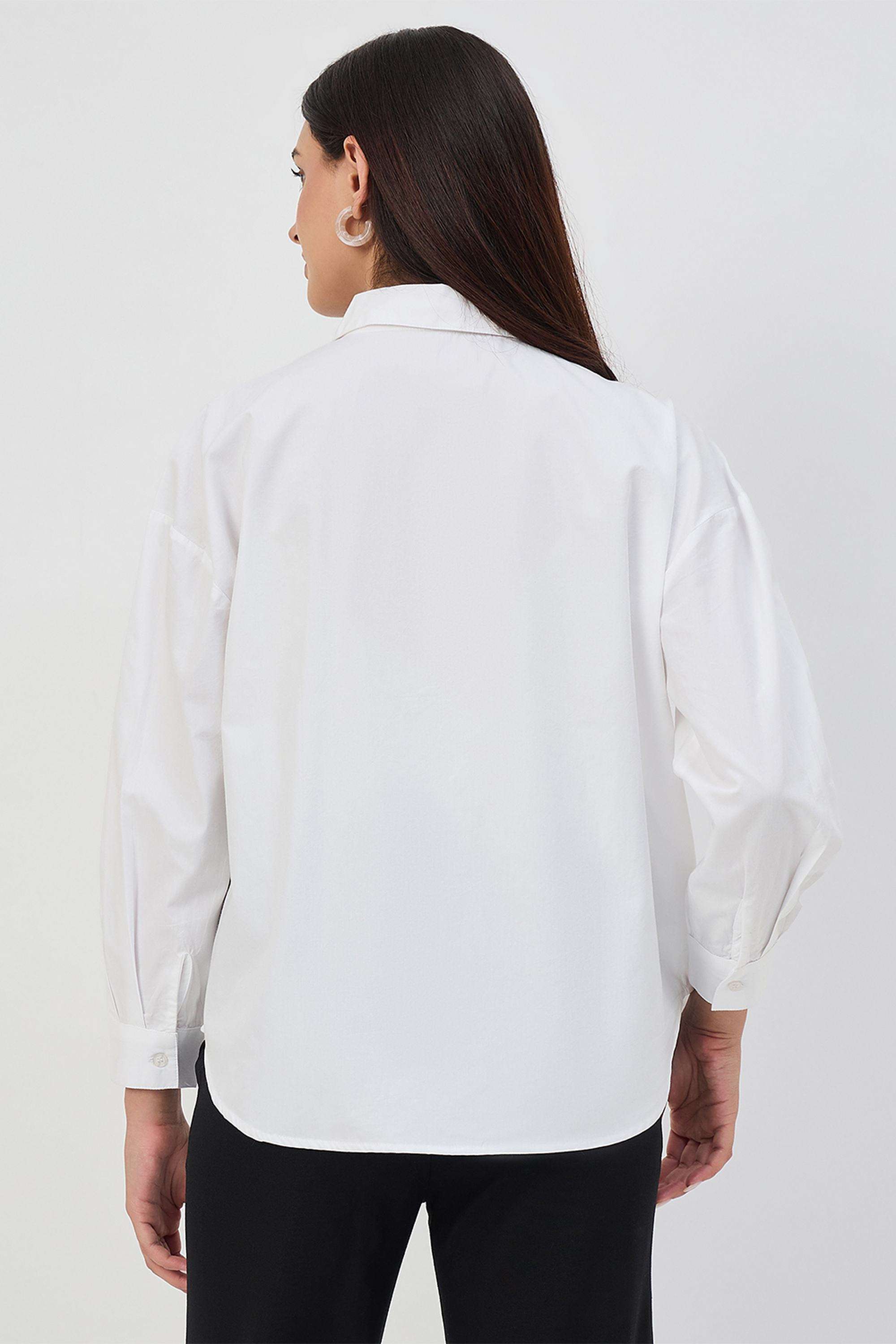 Embroidered-Collared-Cotton-Women-s-Casual-Wear-Shirt