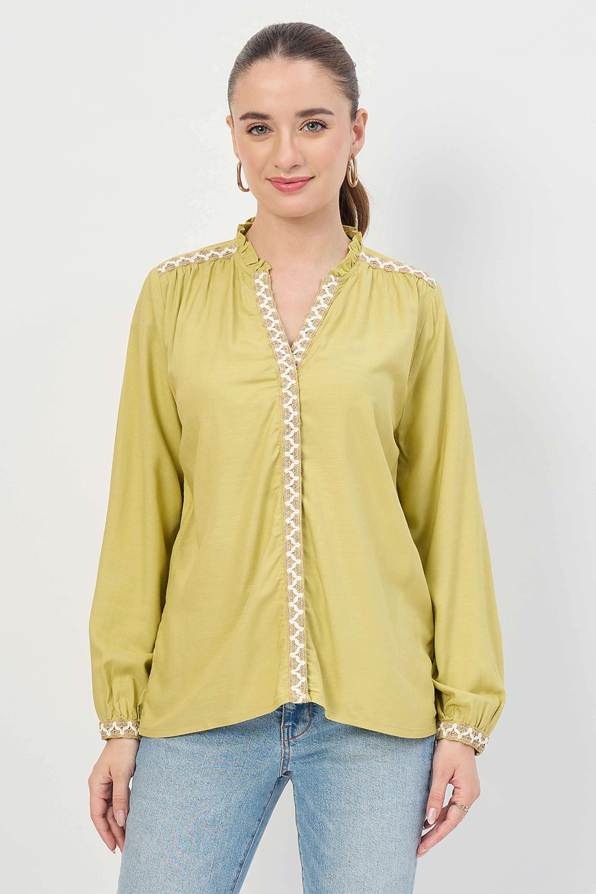 madame Embroidered Viscose Regular Fit Women's Top-picture-39