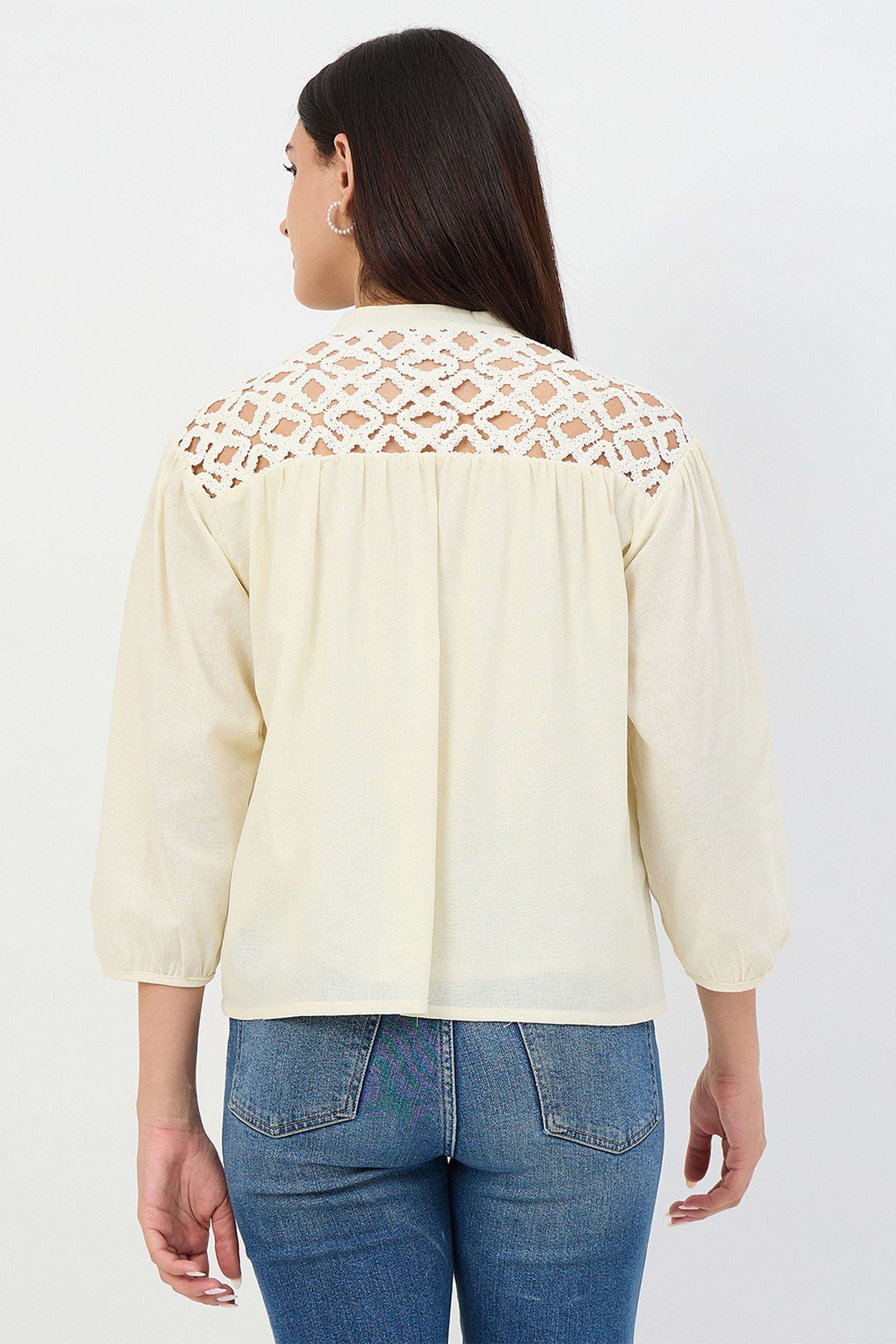 Solid-Cotton-V-Neck-Women-s-Top