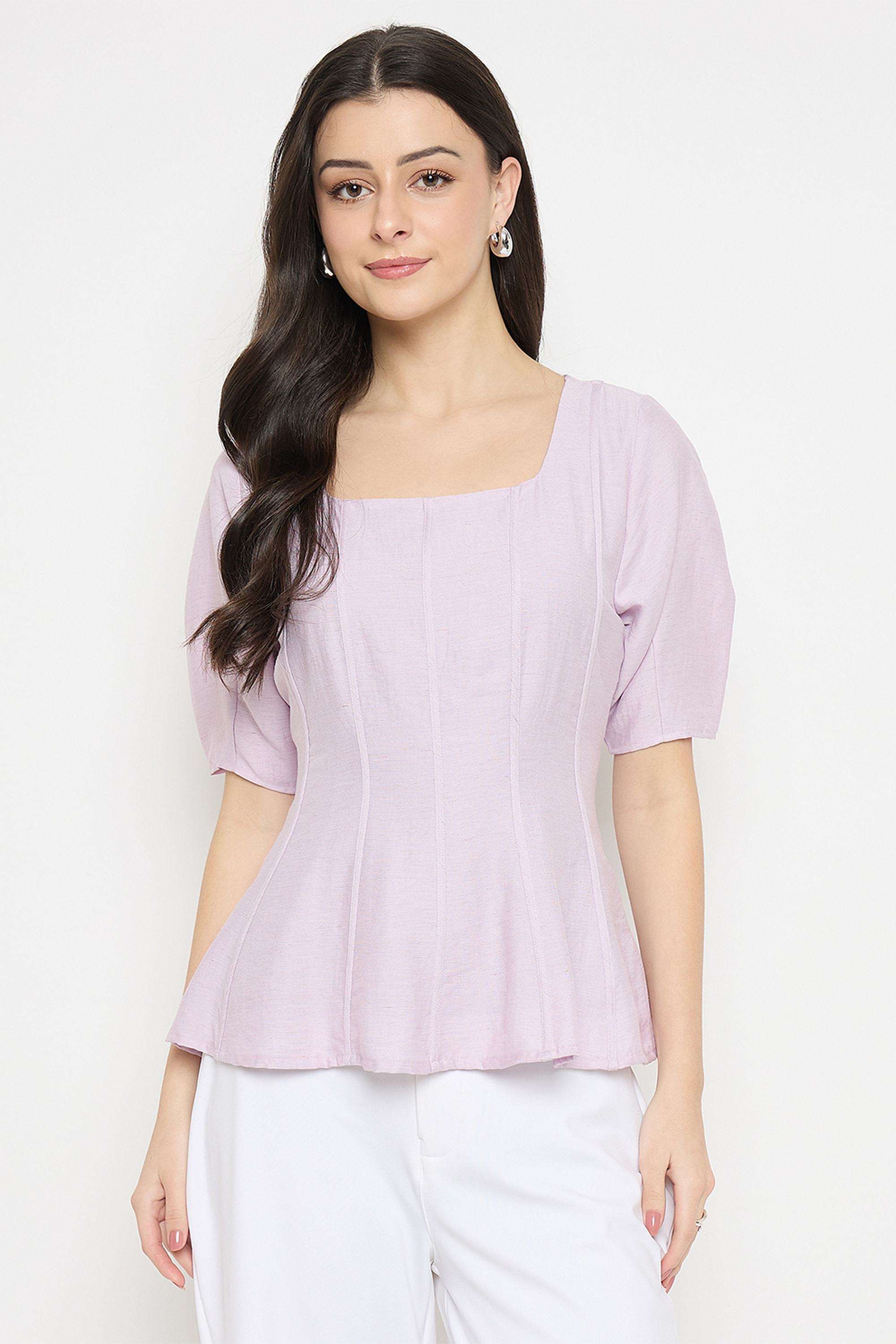 madame Solid Cotton Collared Women's T-Shirt-picture-24