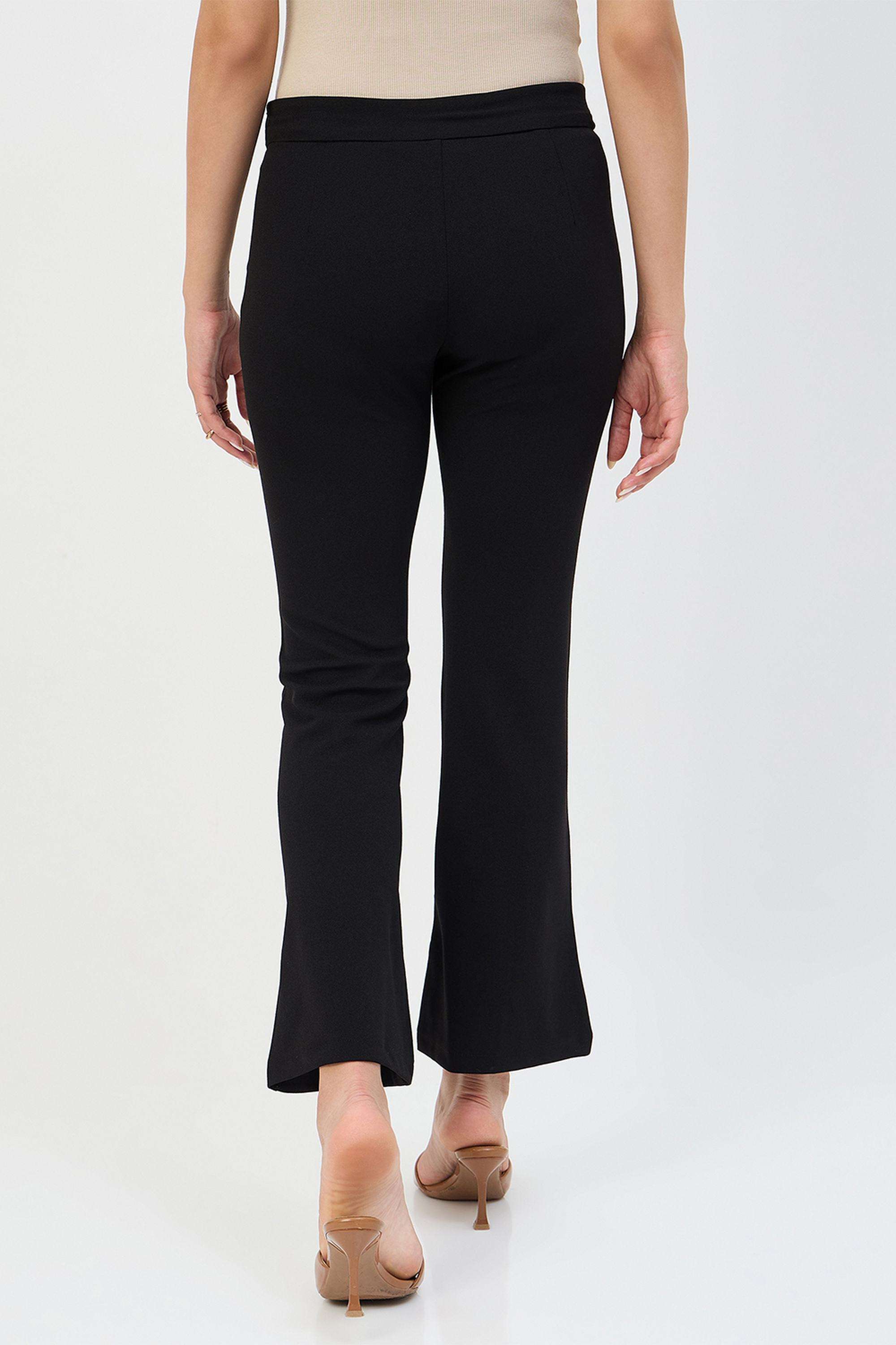 Solid-Bootcut-Fit-Polyester-Women-s-Casual-Wear-Trousers
