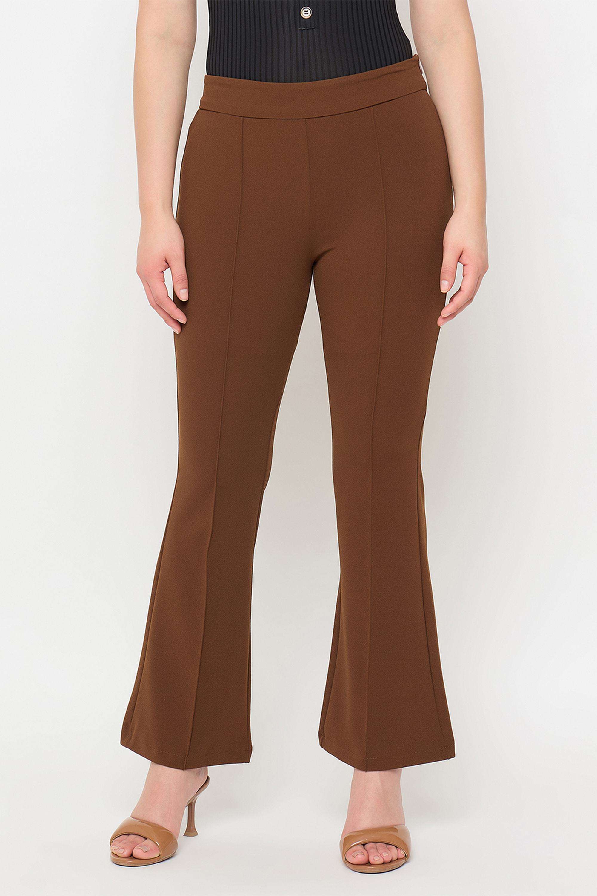 Solid-Regular-Fit-Polyester-Women-s-Casual-Wear-Trousers