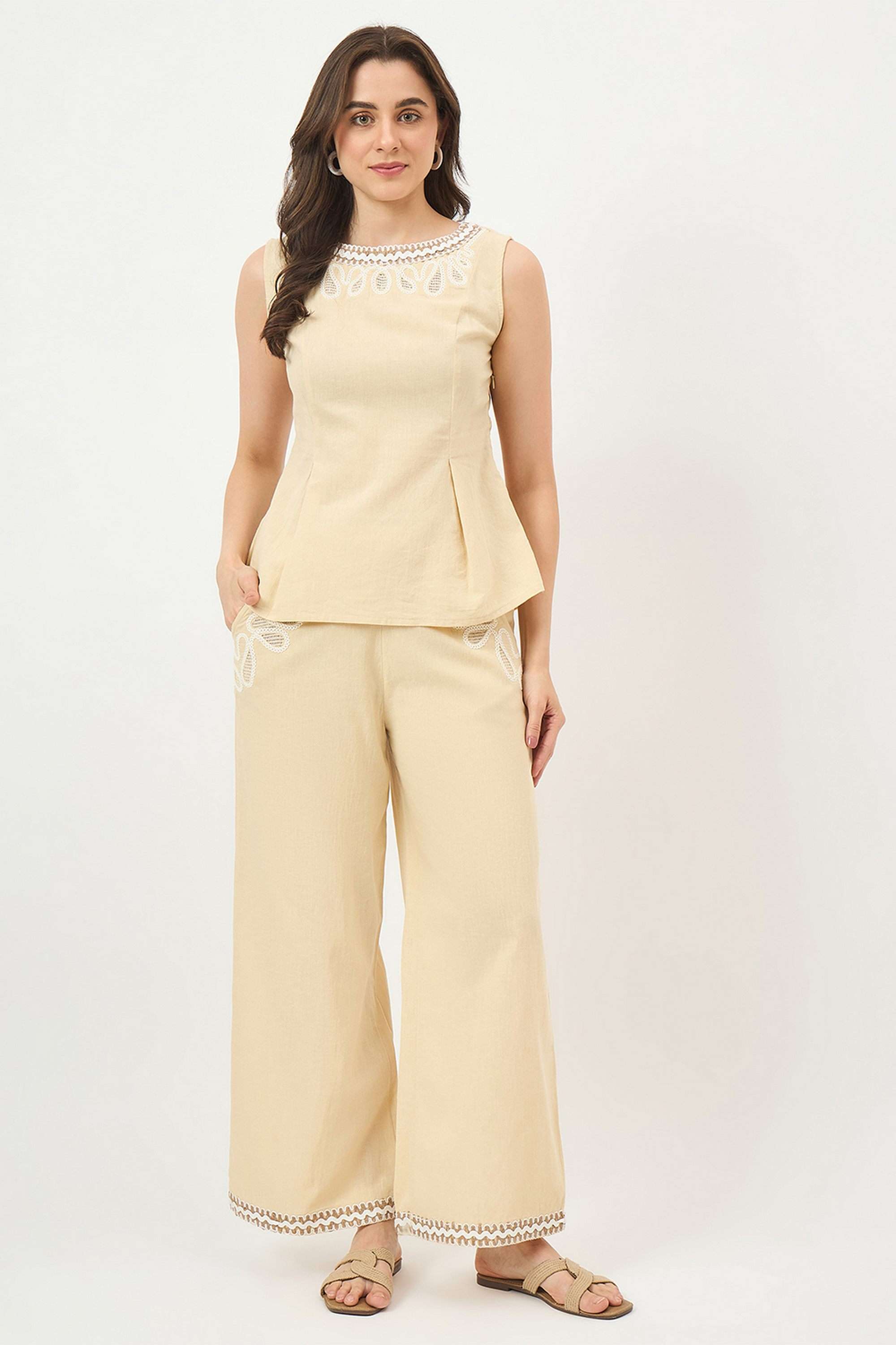 madame Embroidered Polyester Women's Co-Ord Set-picture-26
