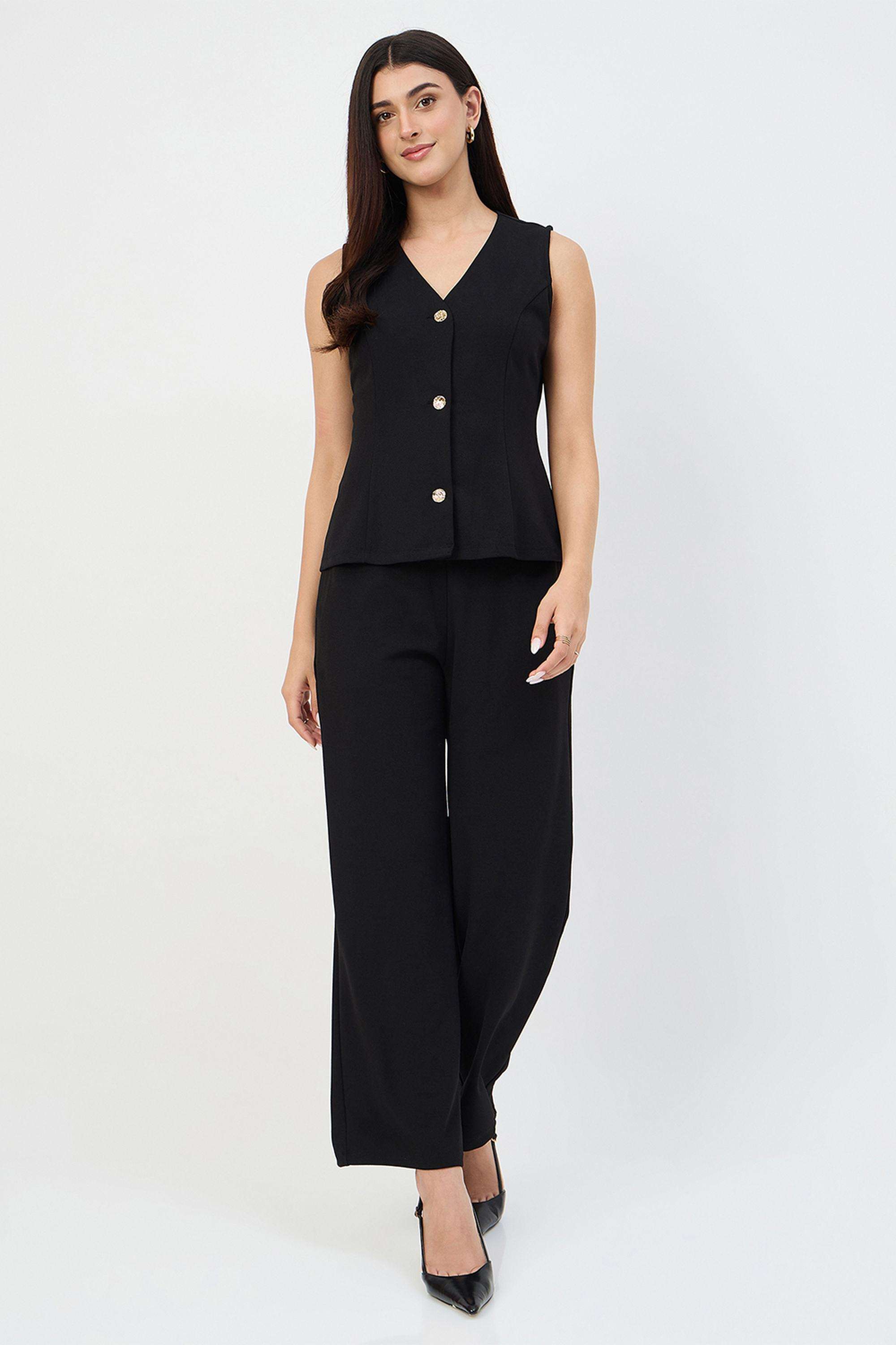 madame Solid Polyester Regular Fit Women's Co-Ord Set-picture-14