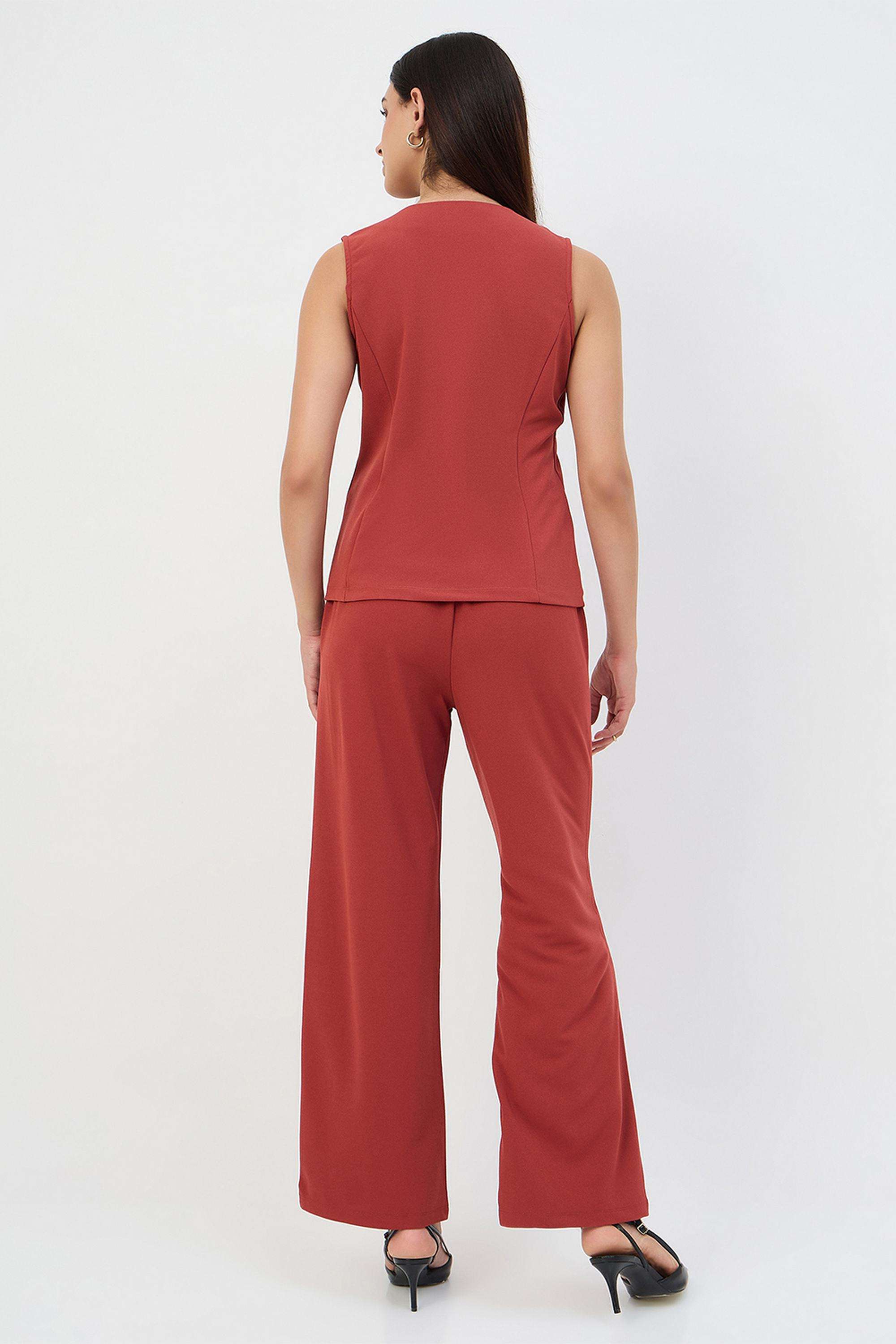 Solid-Polyester-Regular-Fit-Women-s-Co-Ord-Set