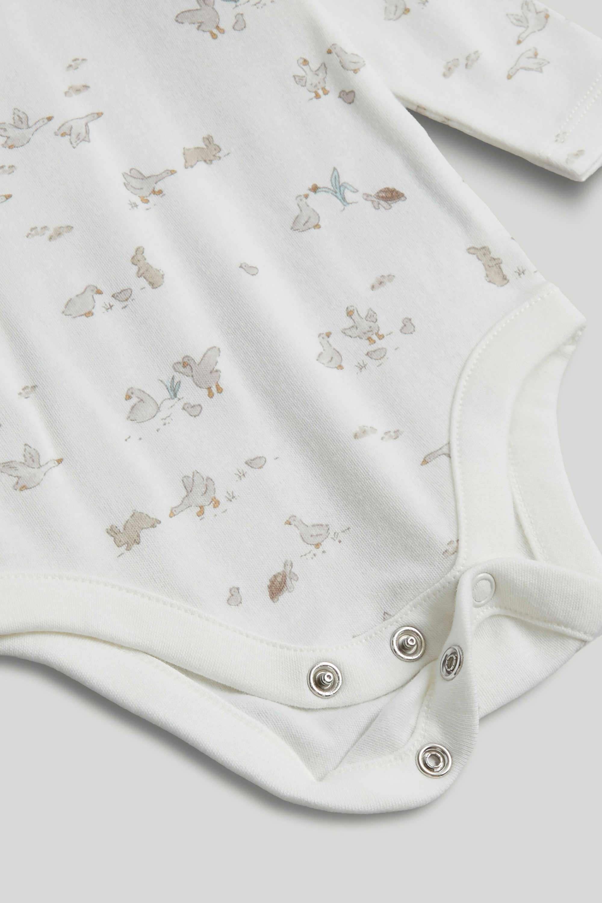 My-First-Unisex-Classic-Goose-Adventures-Printed-Full-Sleeves-Dungaree-And-Bodysuit-Set---Multi