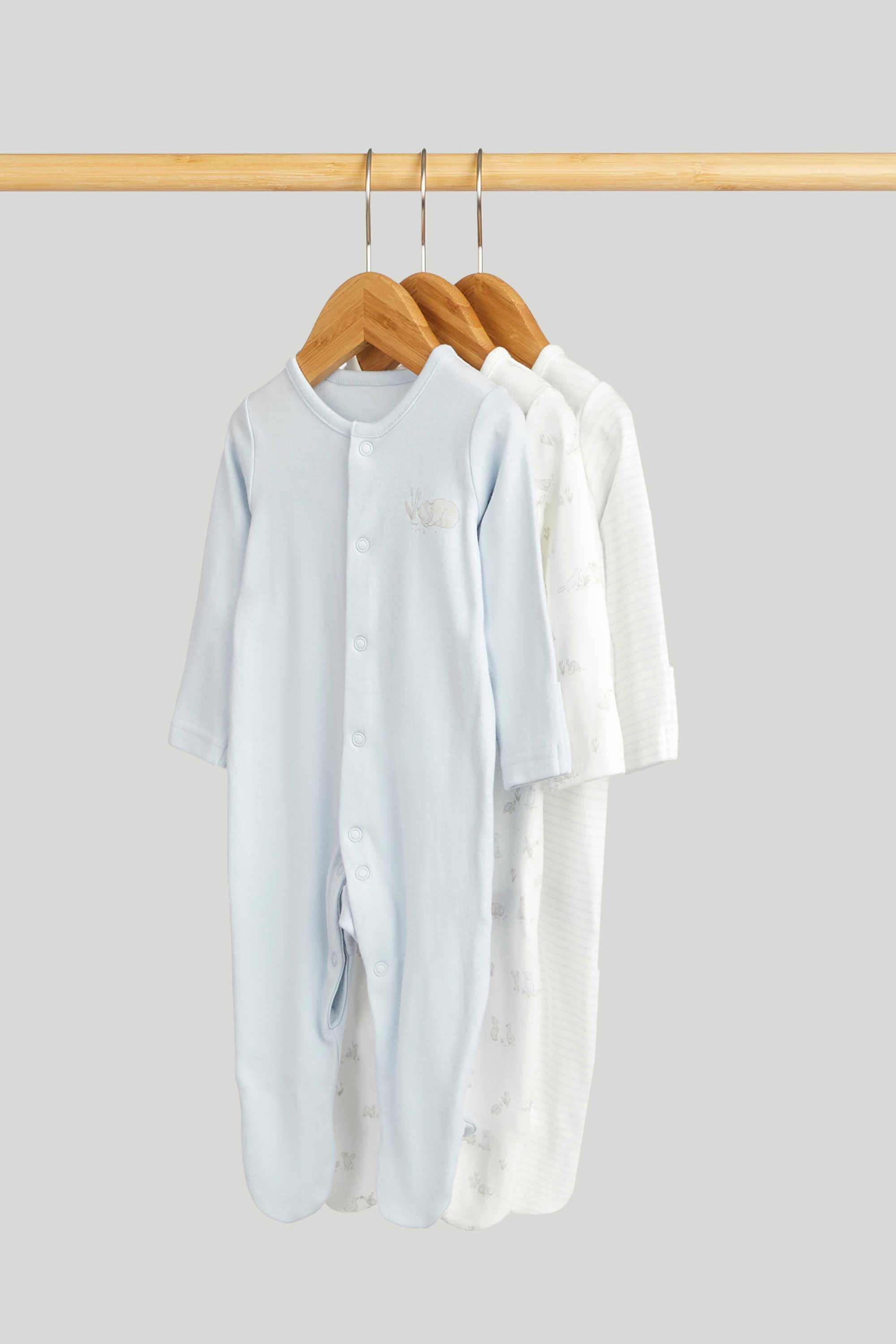 Baby-Boys-Full-Sleeves-Sleepsuit---Pack-Of-3---Multi