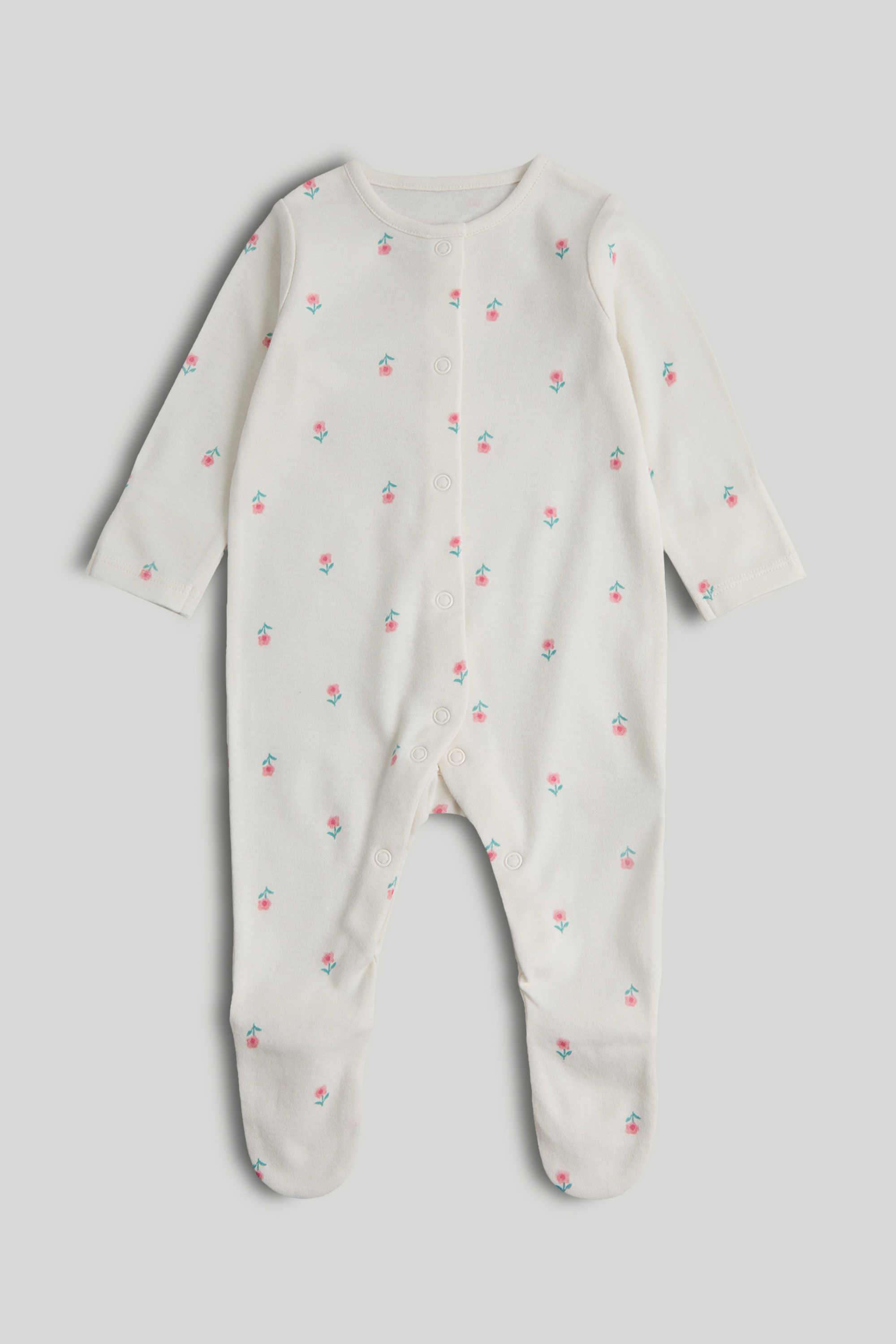 Baby-Girls-Printed-Full-Sleeves-Sleepsuit---Pack-Of-3---Multi
