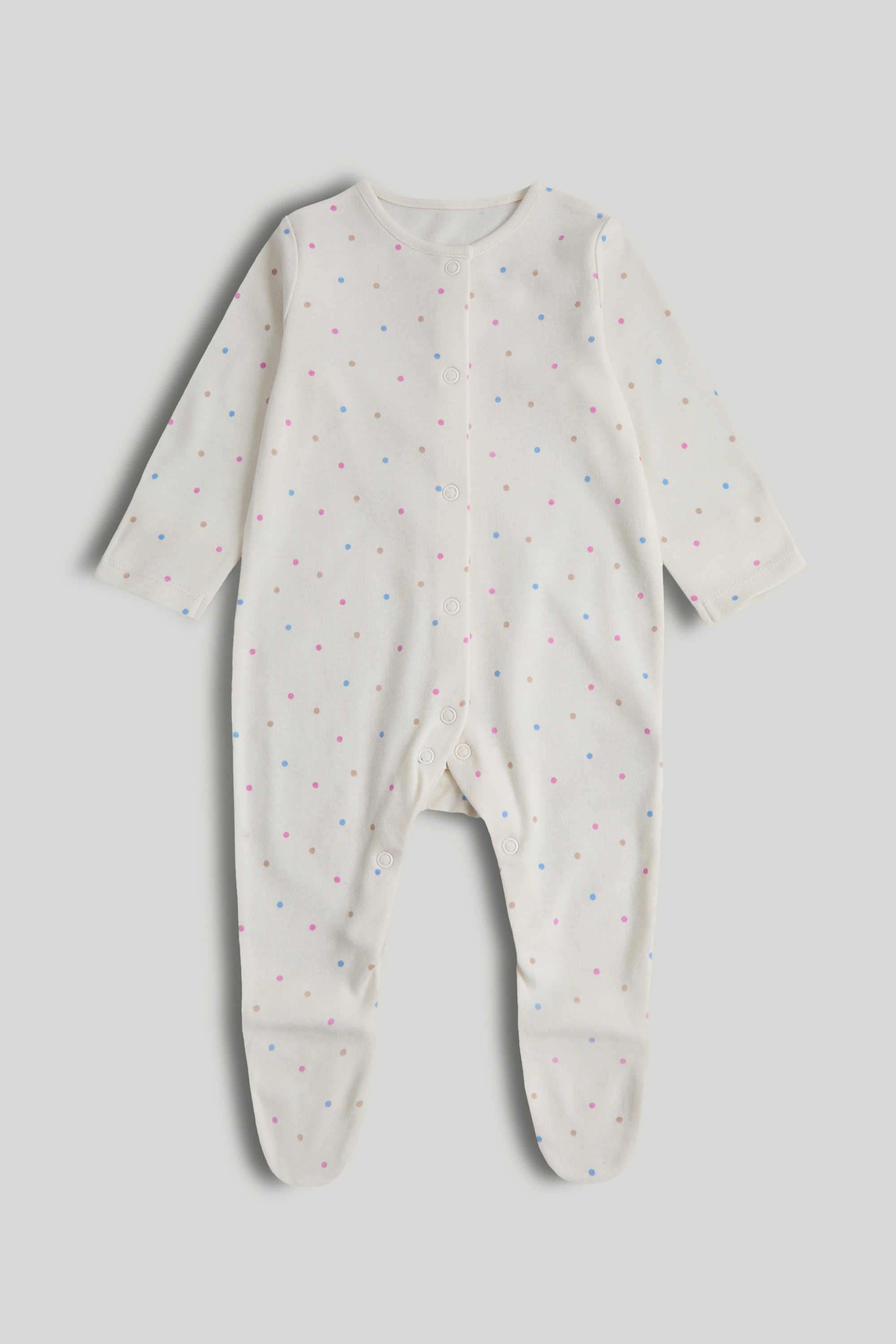 Baby-Girls-Printed-Full-Sleeves-Sleepsuit---Pack-Of-3---Multi