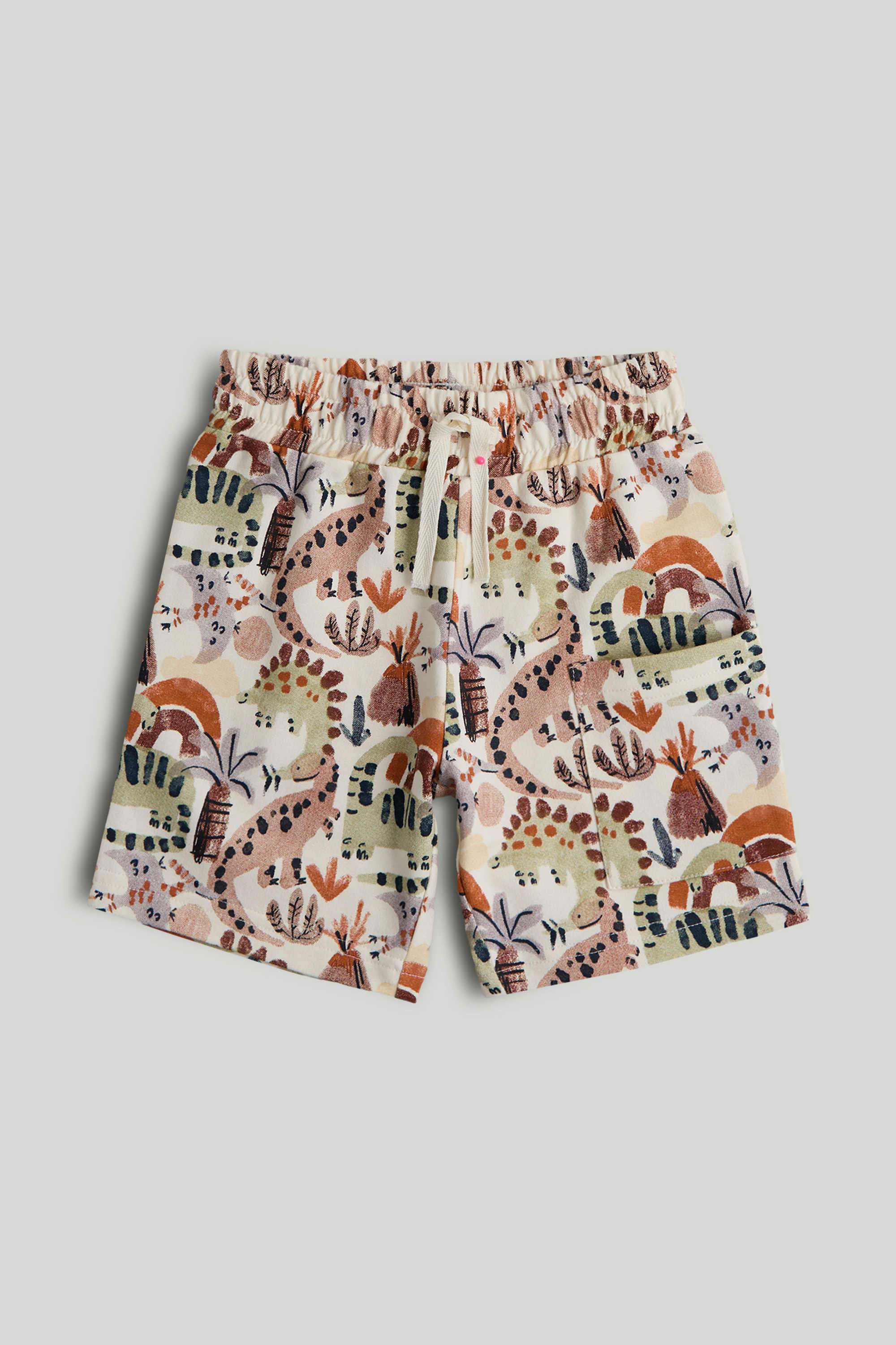 Mini-Boys-Dino-Expression-Printed-Shorts---Pack-Of-3---Multi