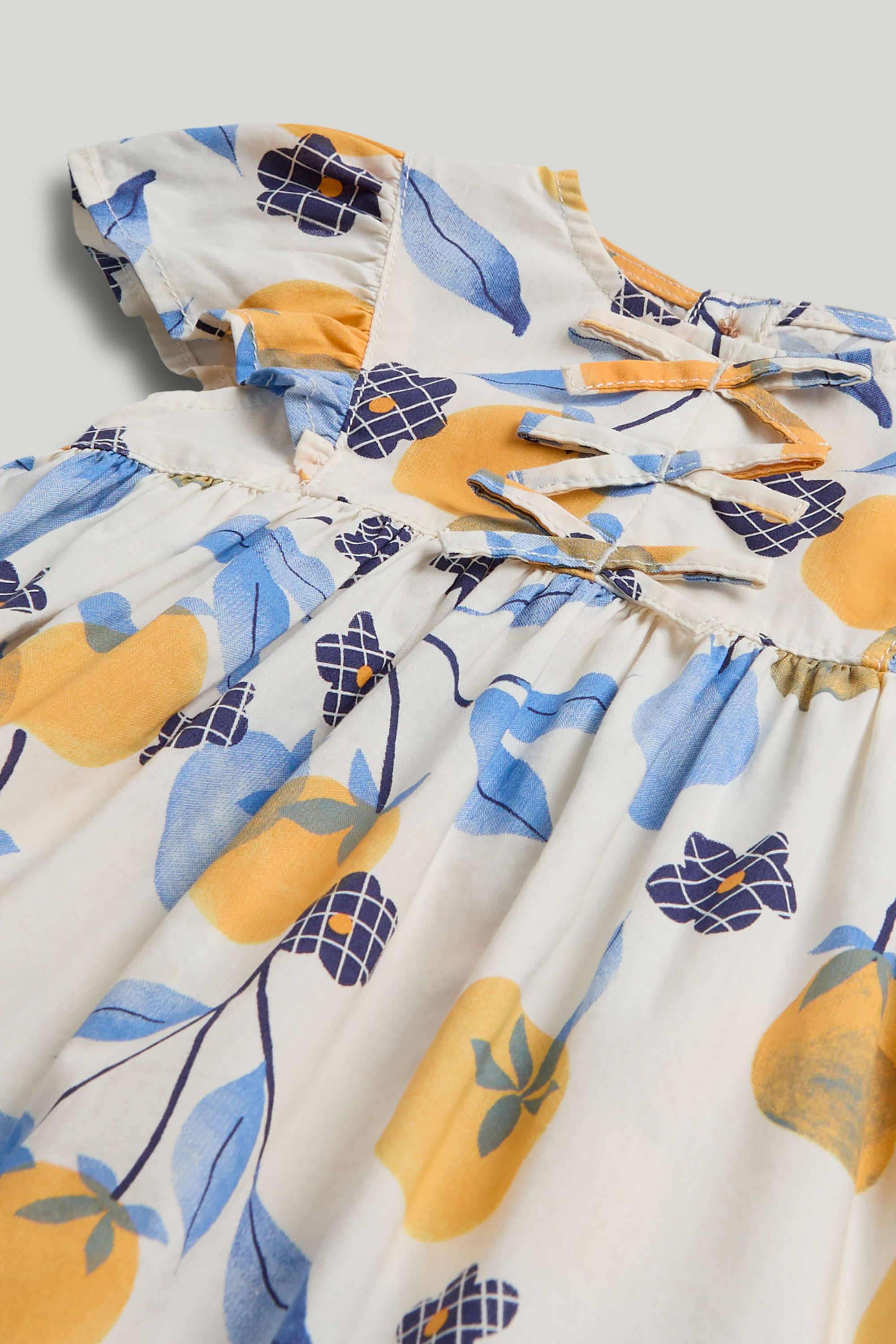 Mini-Girl-Mediterranean-Charm-Printed-Short-Sleeves-Dress---Multi