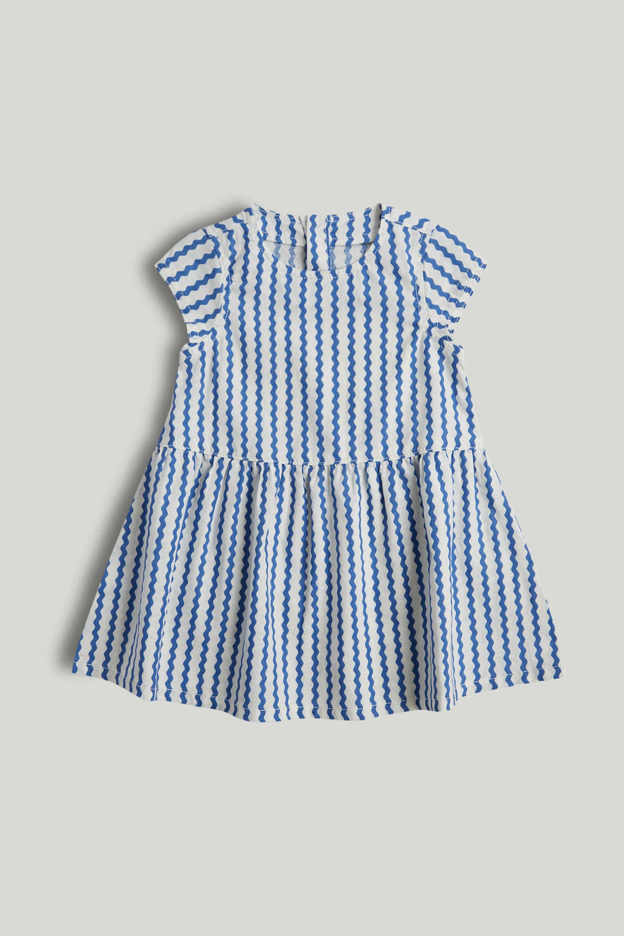 Mini-Girl-Mediterranean-Charm-Short-Sleeves-Dress---Blue