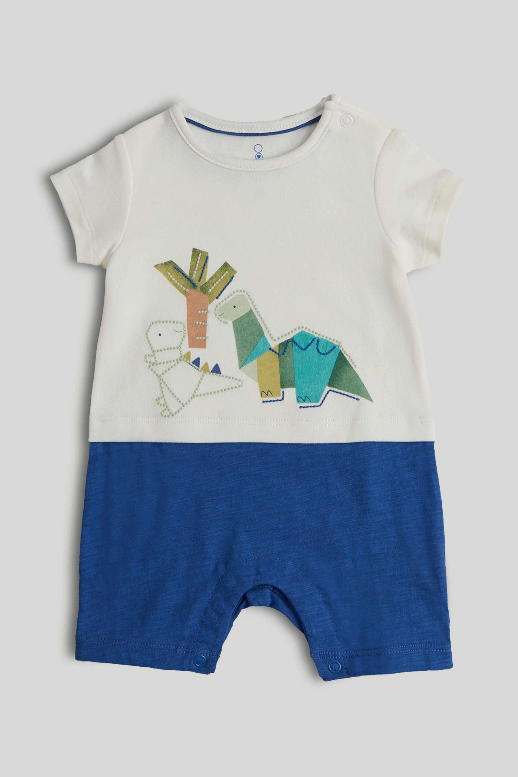 Newborn-Boys-Roar---Igami-Printed-Short-Sleeves-Romper---Multi