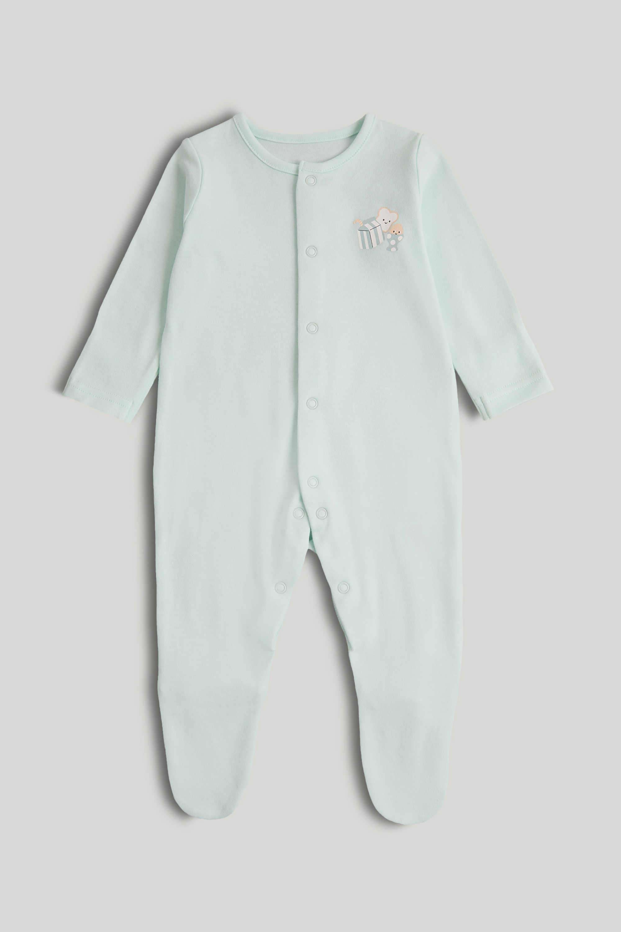 Baby-Unisex-Printed-Full-Sleeves-Sleepsuit---Pack-Of-3---Multi