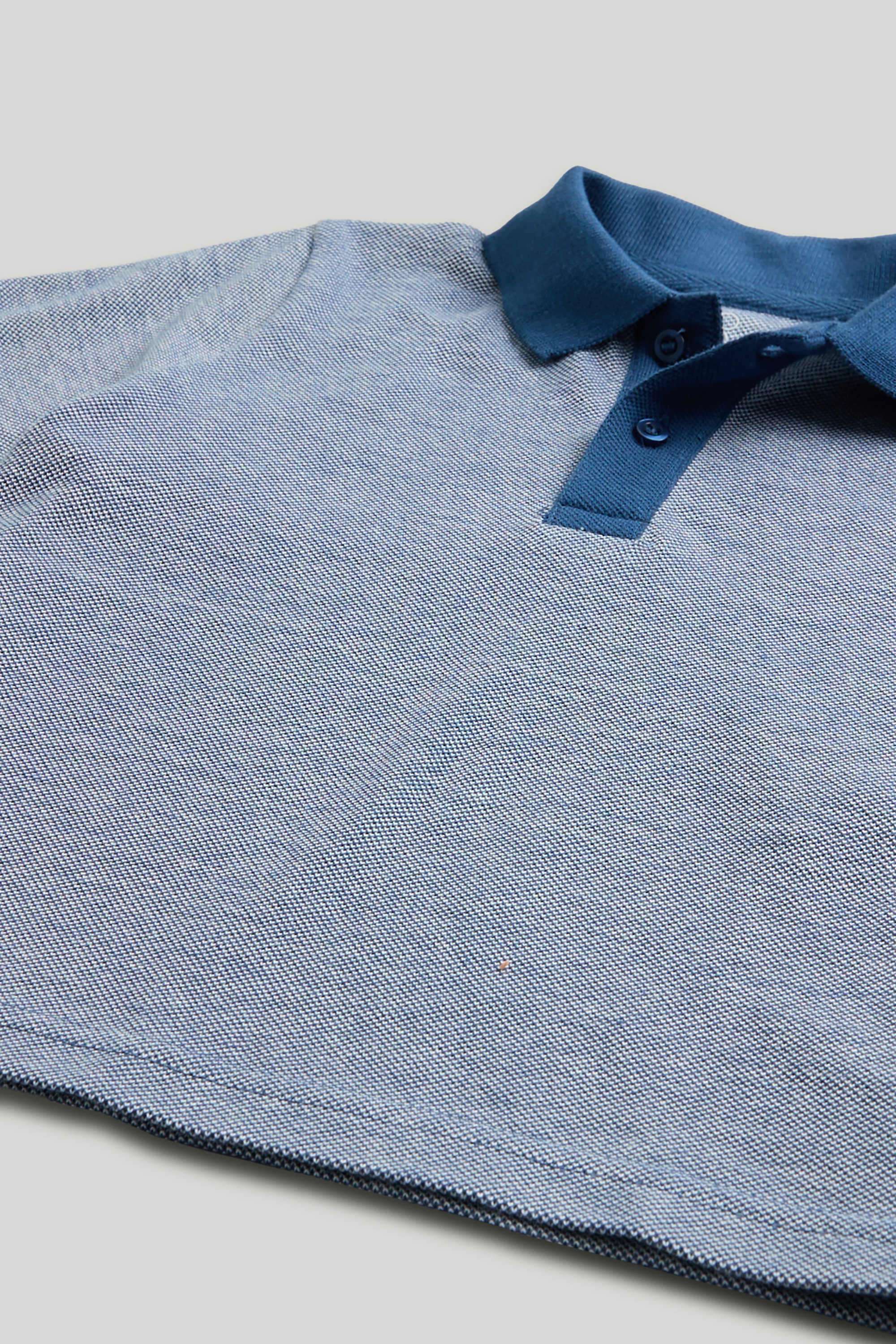 Mini-Boys-Lobster-Pot-Short-Sleeves-2-Piece-Polo-And-Short-Set---Dark-Blue