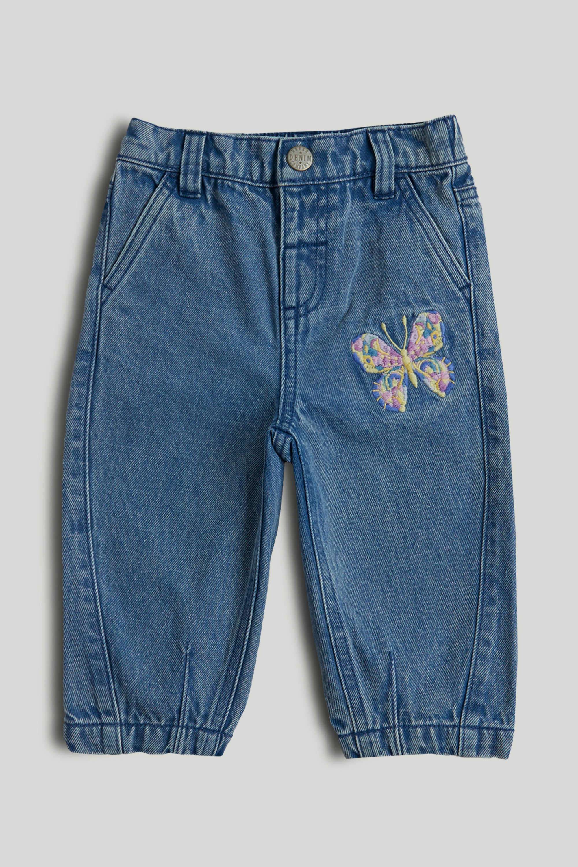 Mini-Girls-Fly-Away-Barrel-Leg-Denim-Jeans---Blue