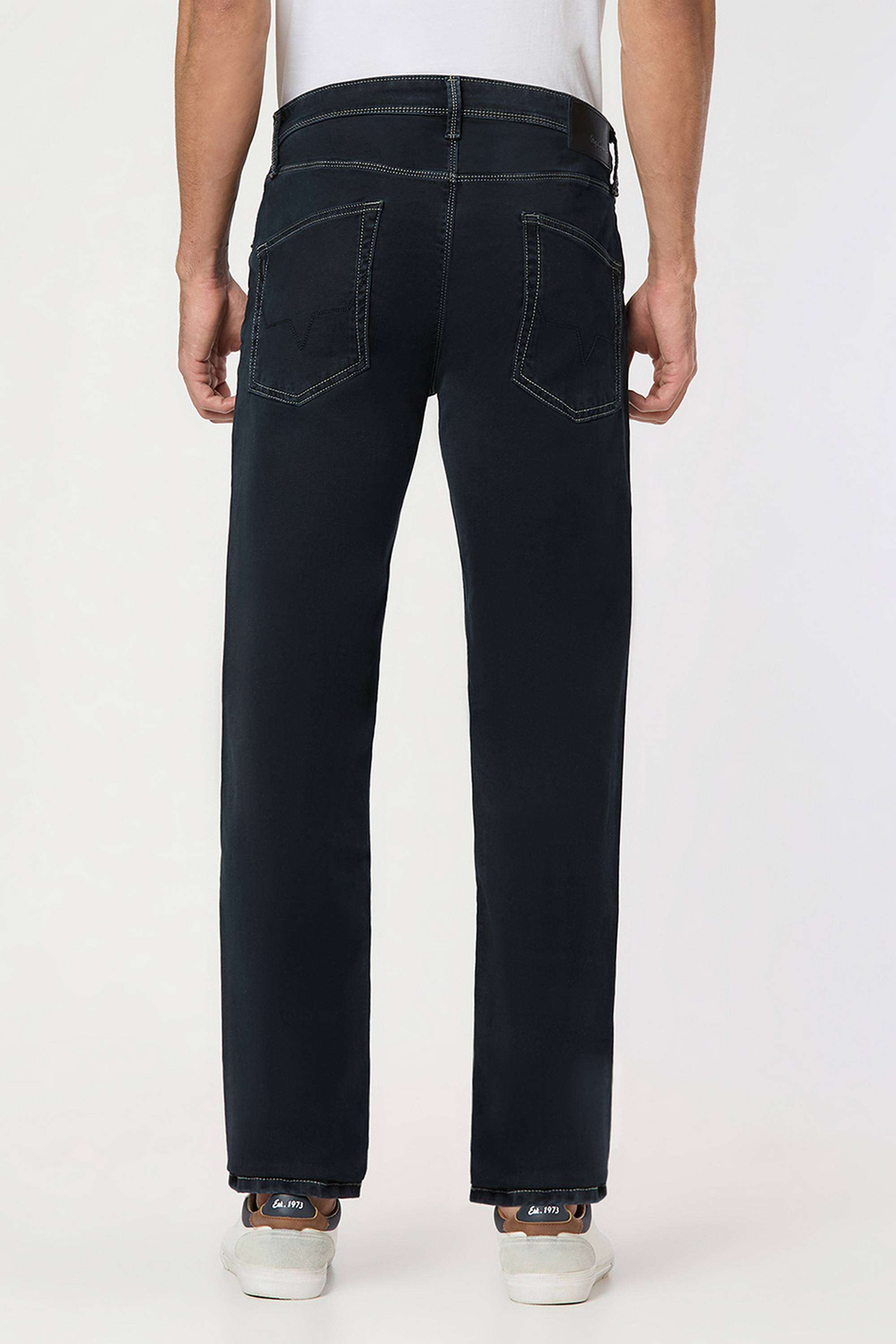Solid-Cotton-Blend-Straight-Fit-Men-s-Jeans