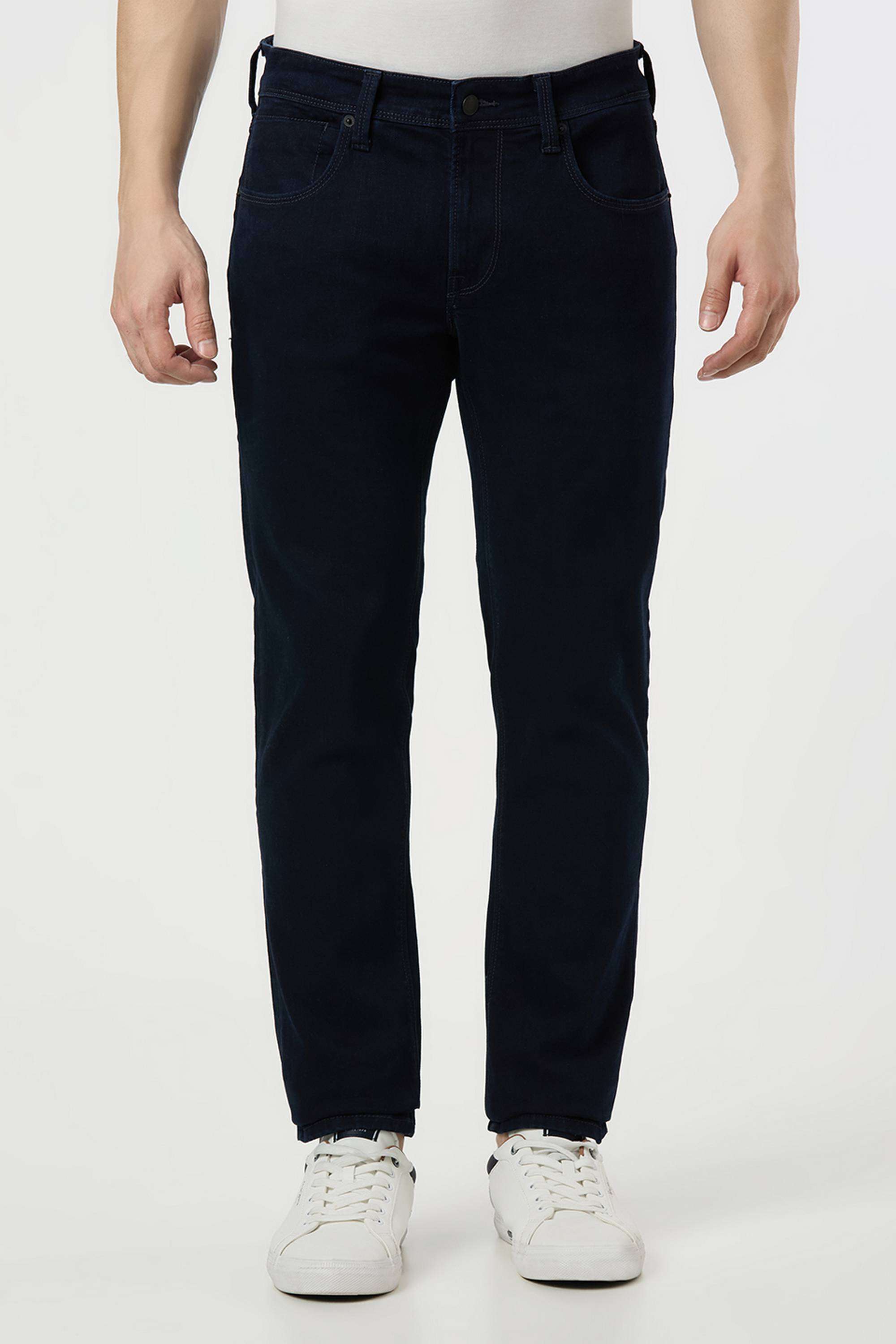 Solid-Poly-Cotton-Slim-Fit-Men-s-Jeans
