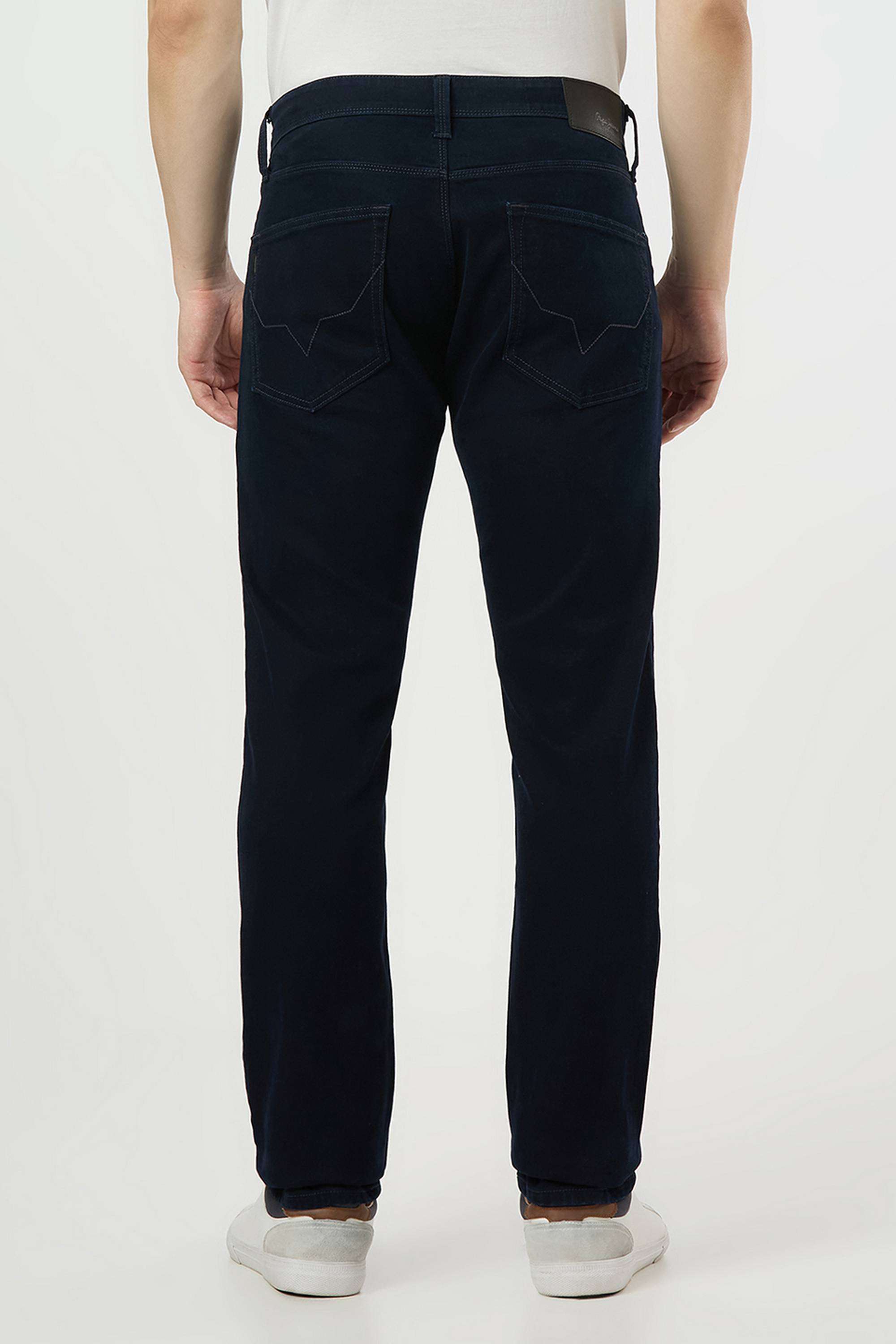 Solid-Poly-Cotton-Slim-Fit-Men-s-Jeans