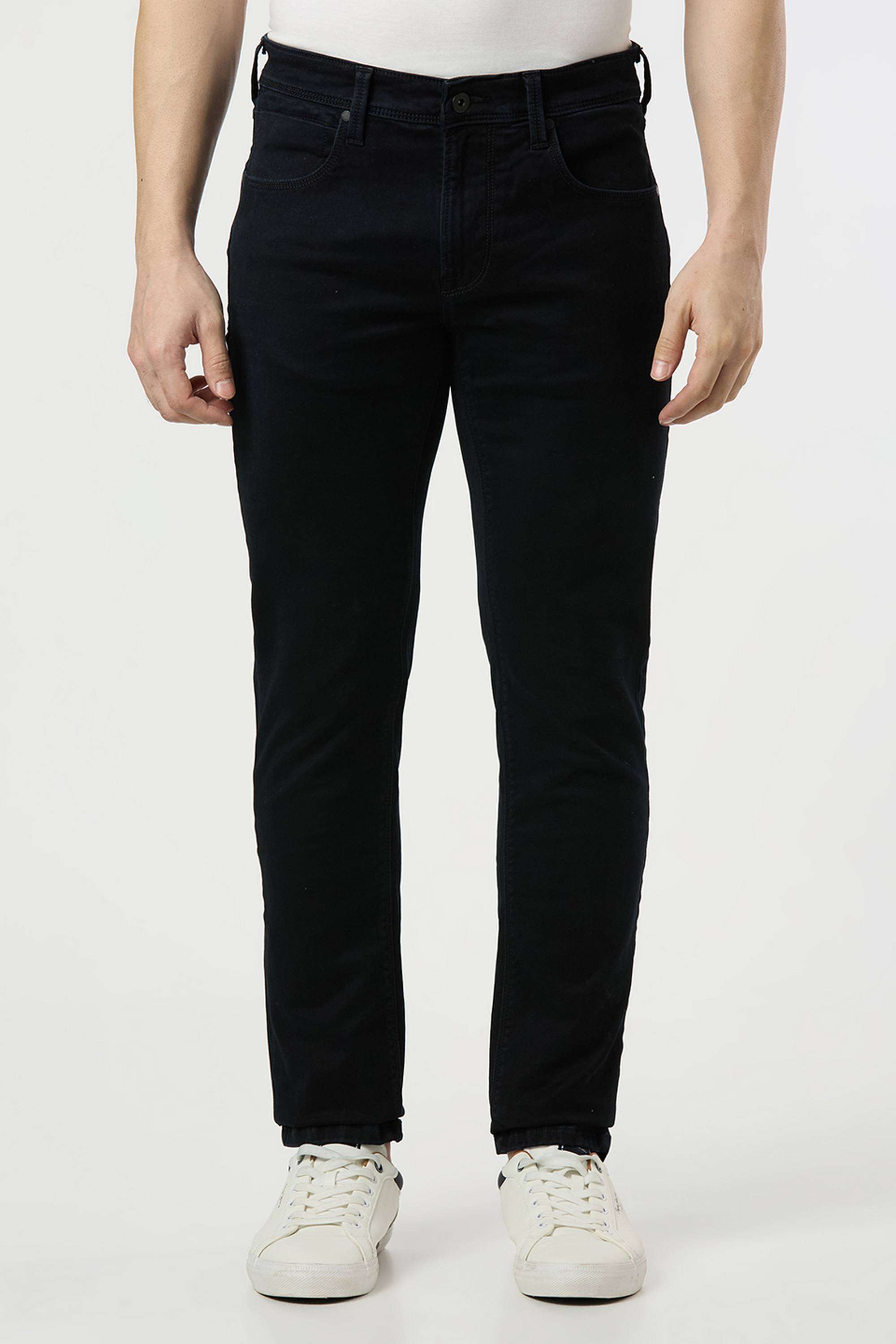 Solid-Cotton-Blend-Straight-Fit-Men-s-Jeans