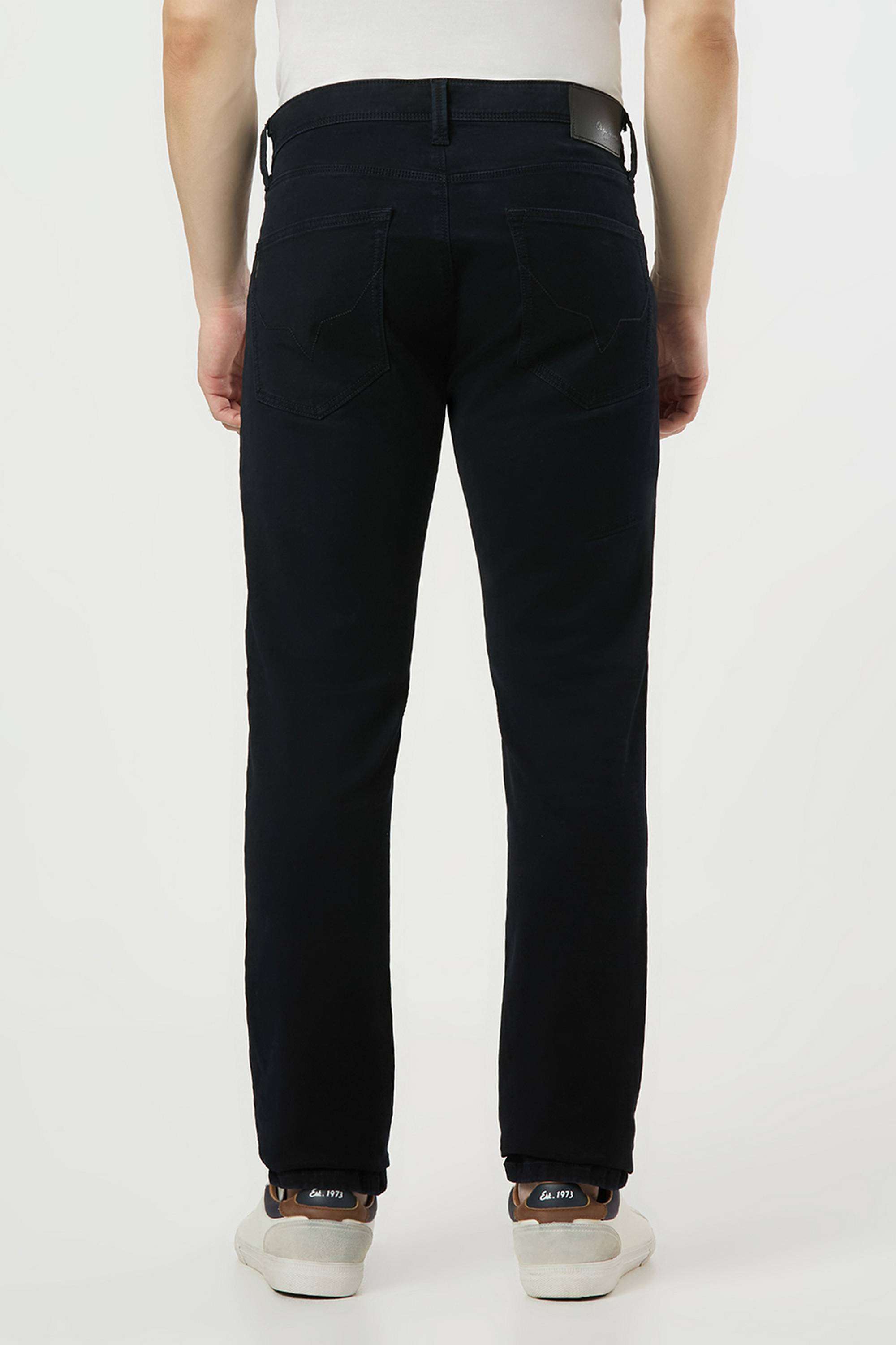 Solid-Cotton-Blend-Straight-Fit-Men-s-Jeans
