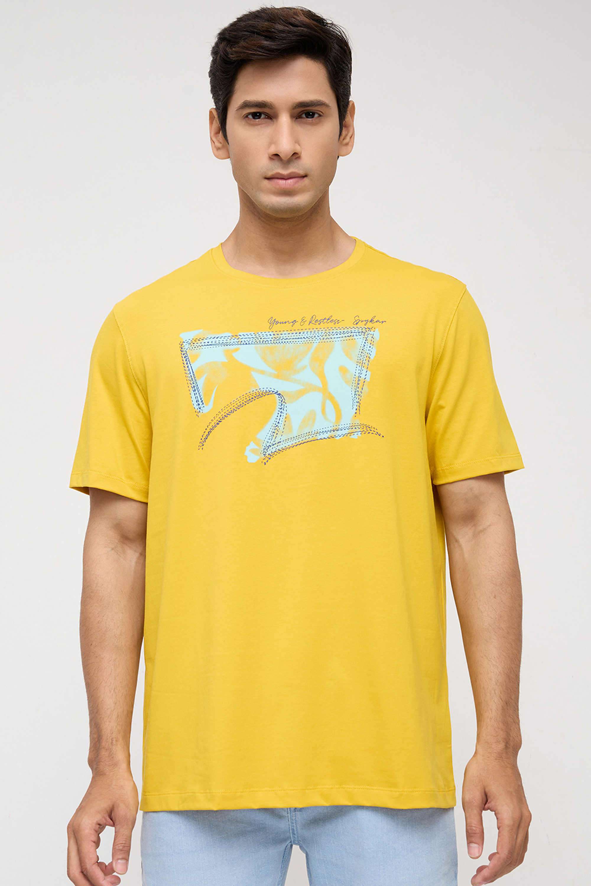 Solid-Cotton-Slim-Fit-Men-s-T-Shirt