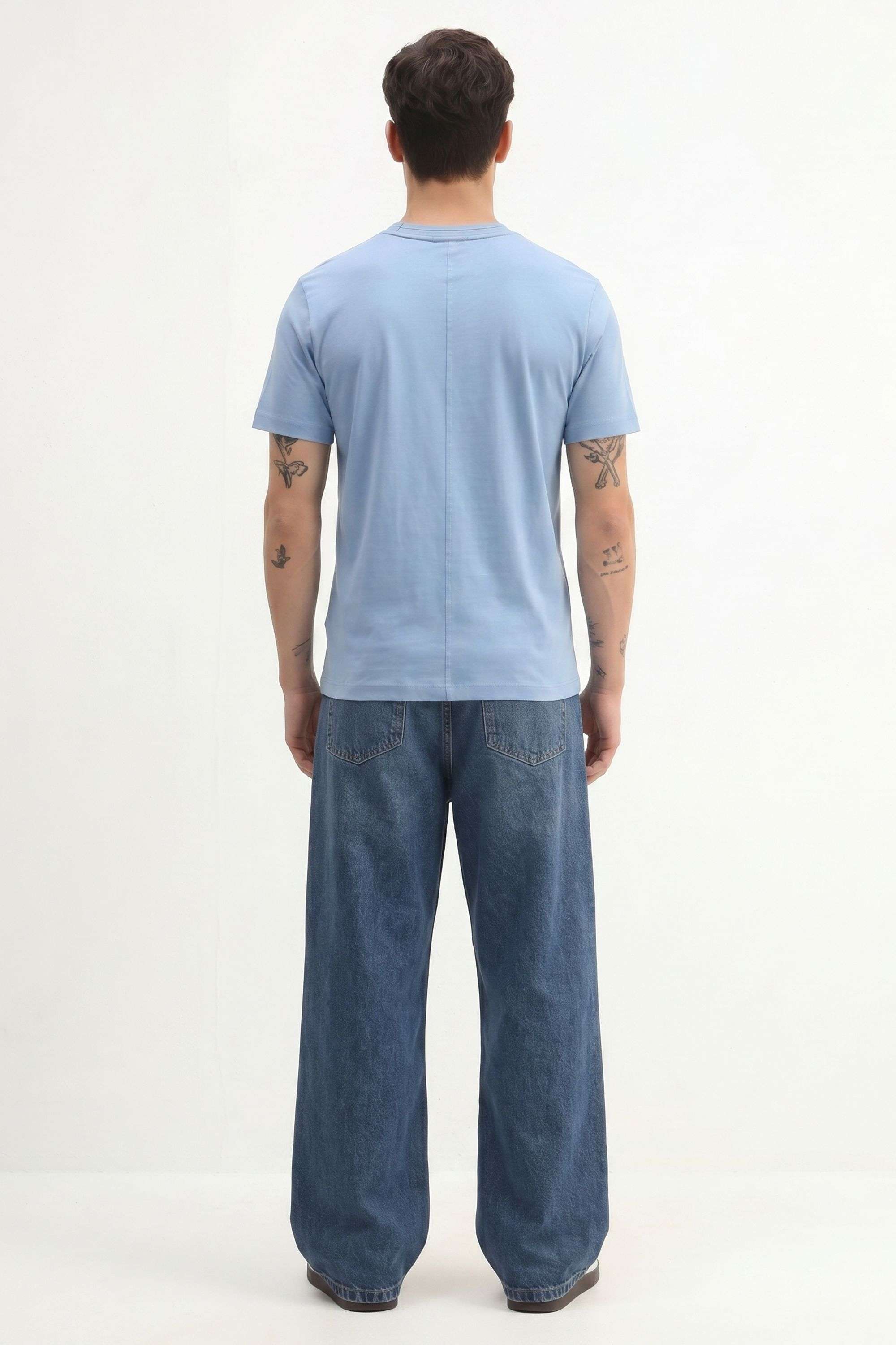 Solid-Cotton-Slim-Fit-Men-s-T-Shirt
