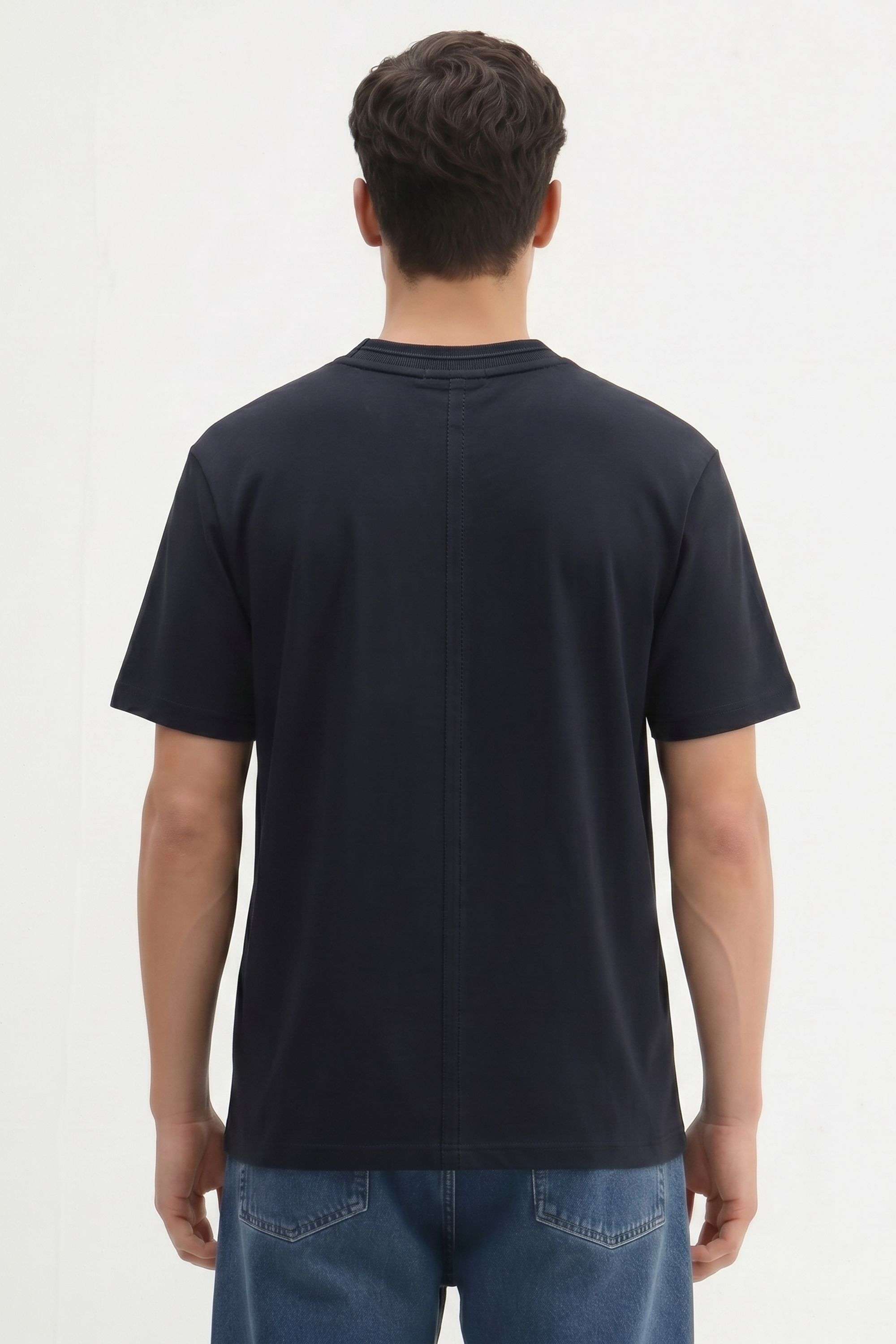 Solid-Cotton-Slim-Fit-Men-s-T-Shirt