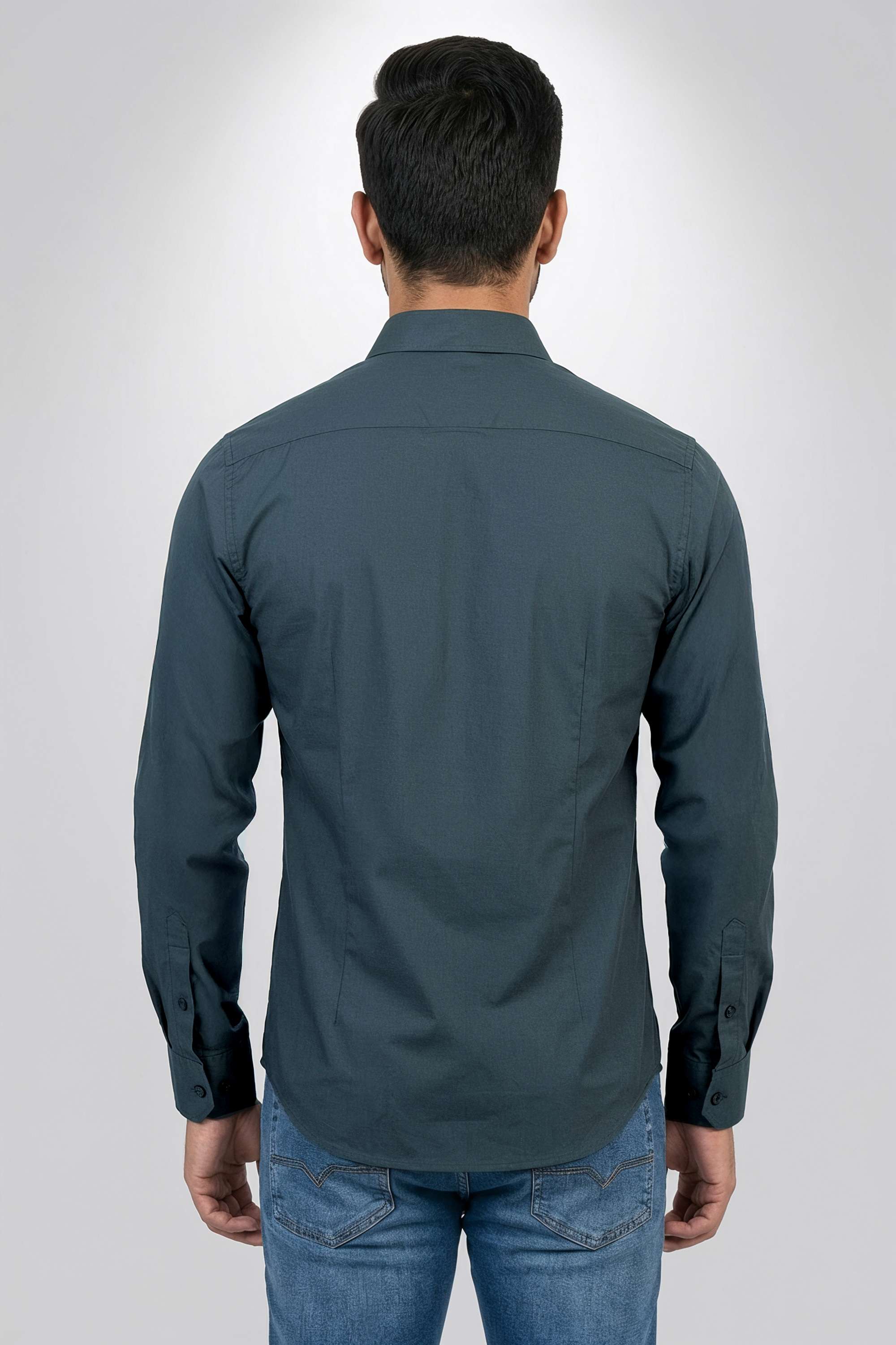 Solid-Blended-Fabric-Slim-Fit-Men-s-Casual-Wear-Shirt