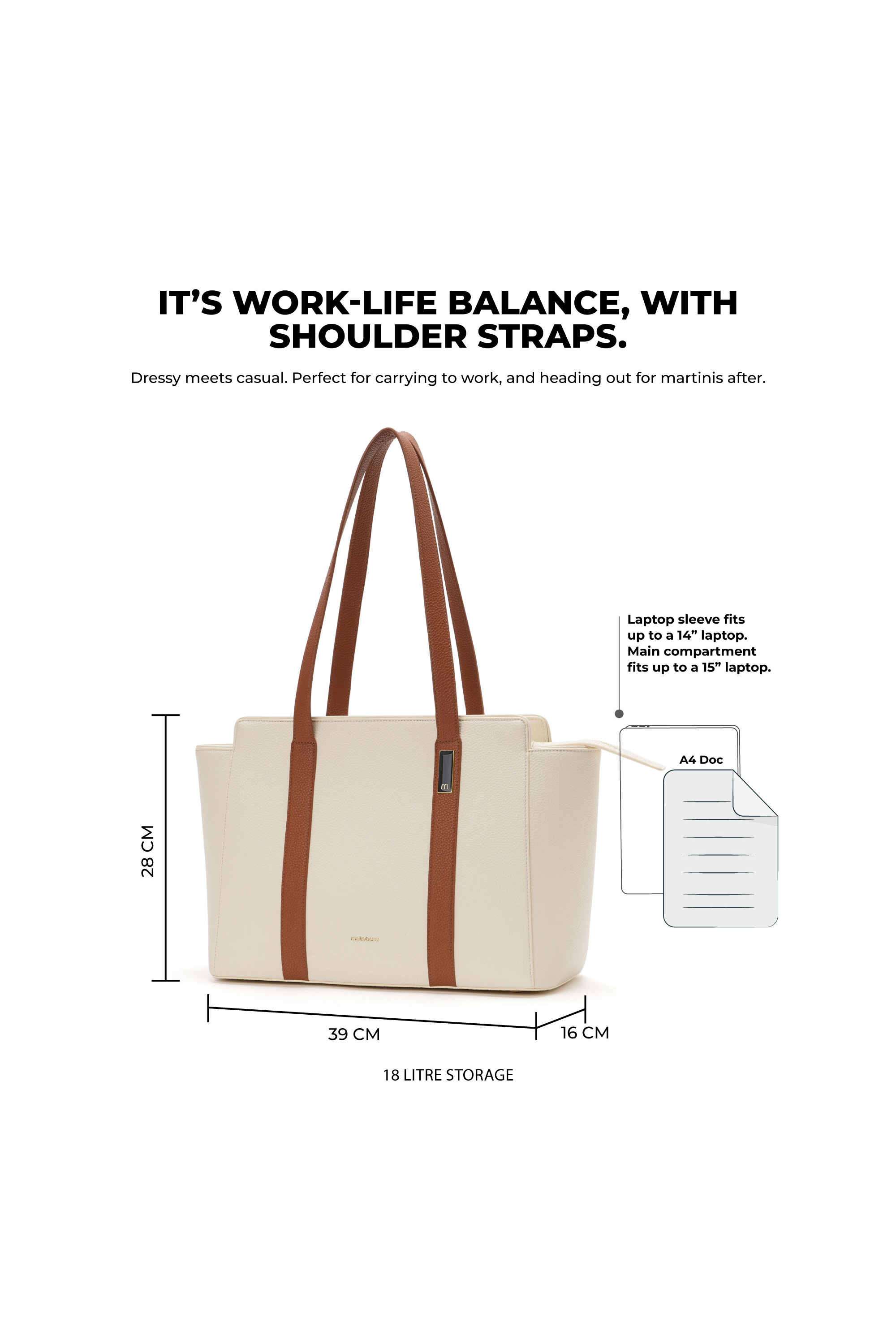 COCONUT-CREAM-3.0-Polycarbonate-Women-Casual-Wear-Tote-Bag