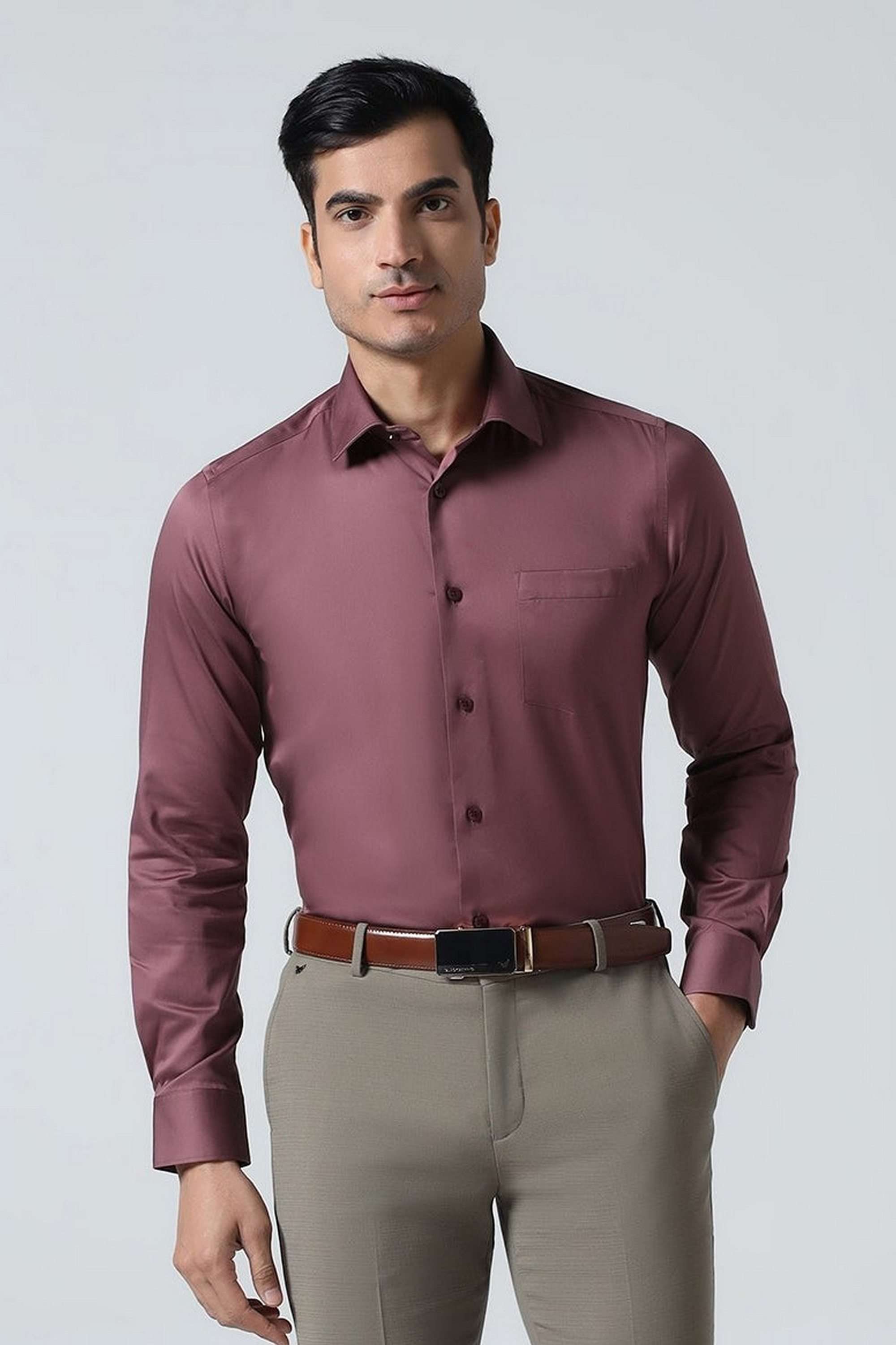 Solid-Cotton-Slim-Fit-Men-s-Shirt