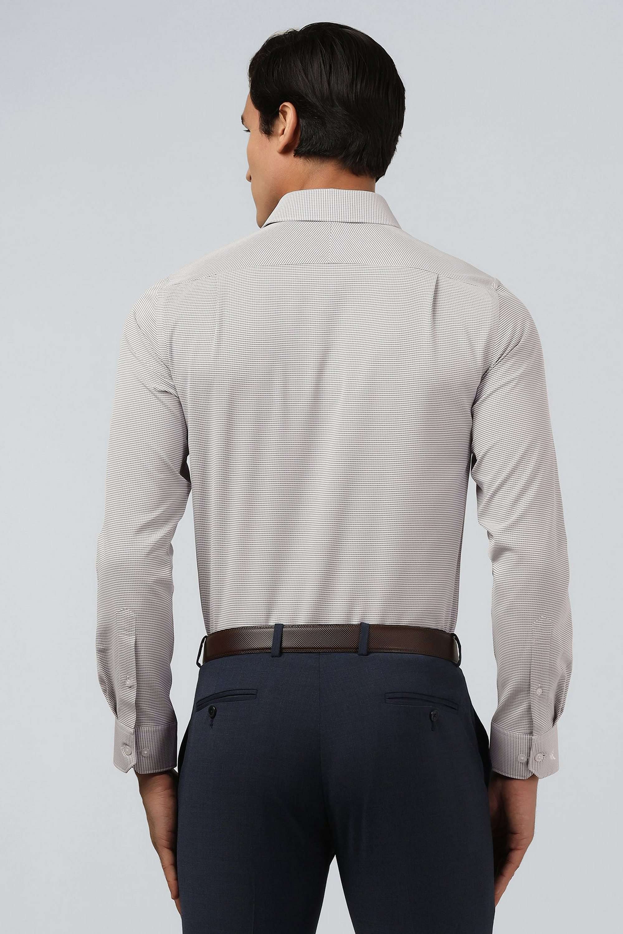 Dobby-Polyester-Slim-Fit-Men-s-Shirt