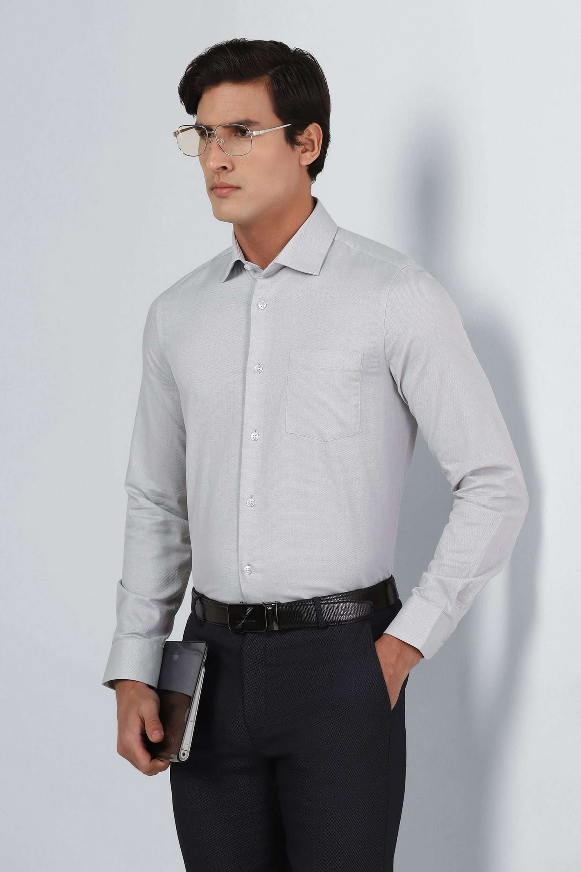 Dobby-Cotton-Slim-Fit-Men-s-Shirt