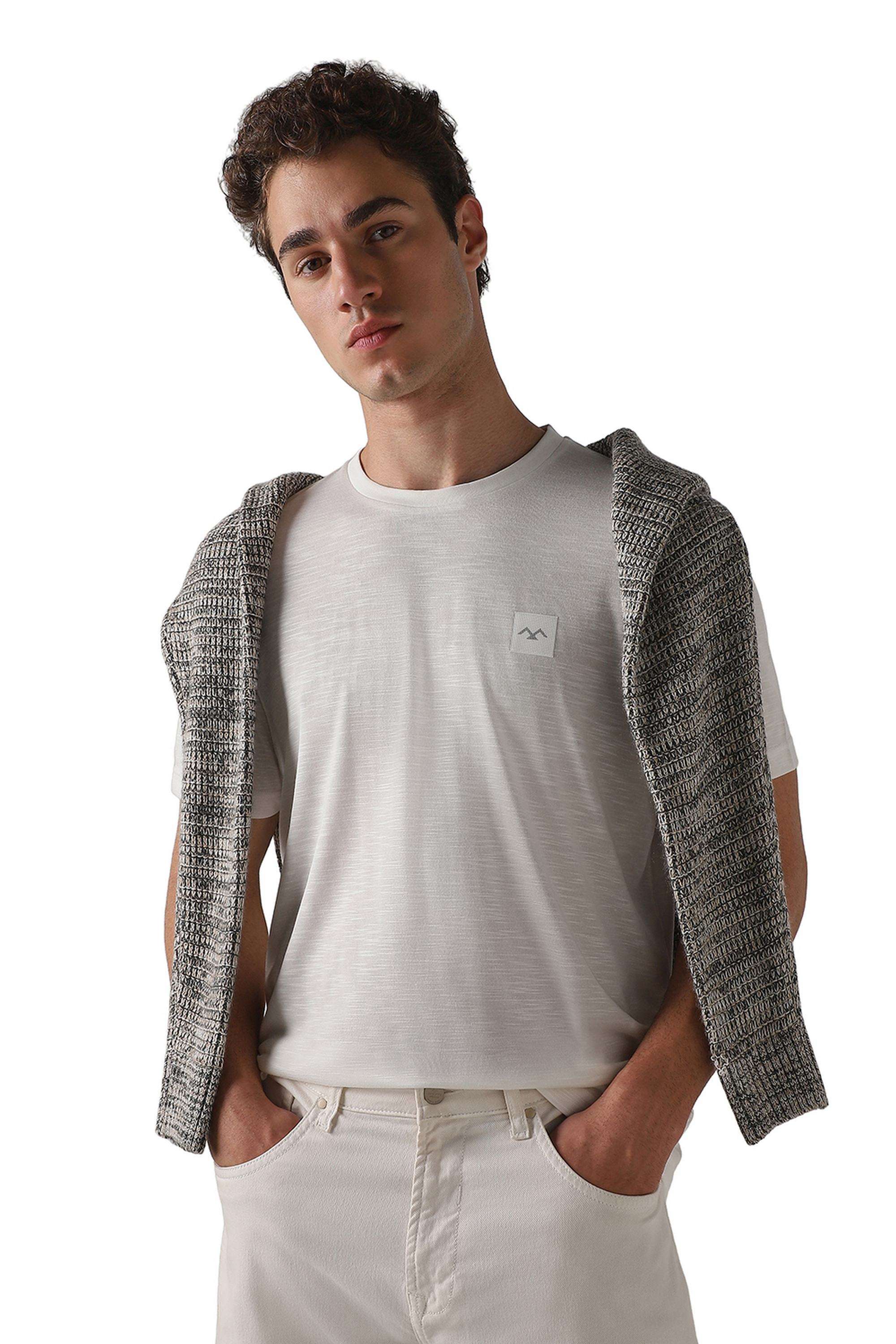 Solid-Cotton-Round-Neck-Men-s-T-Shirt