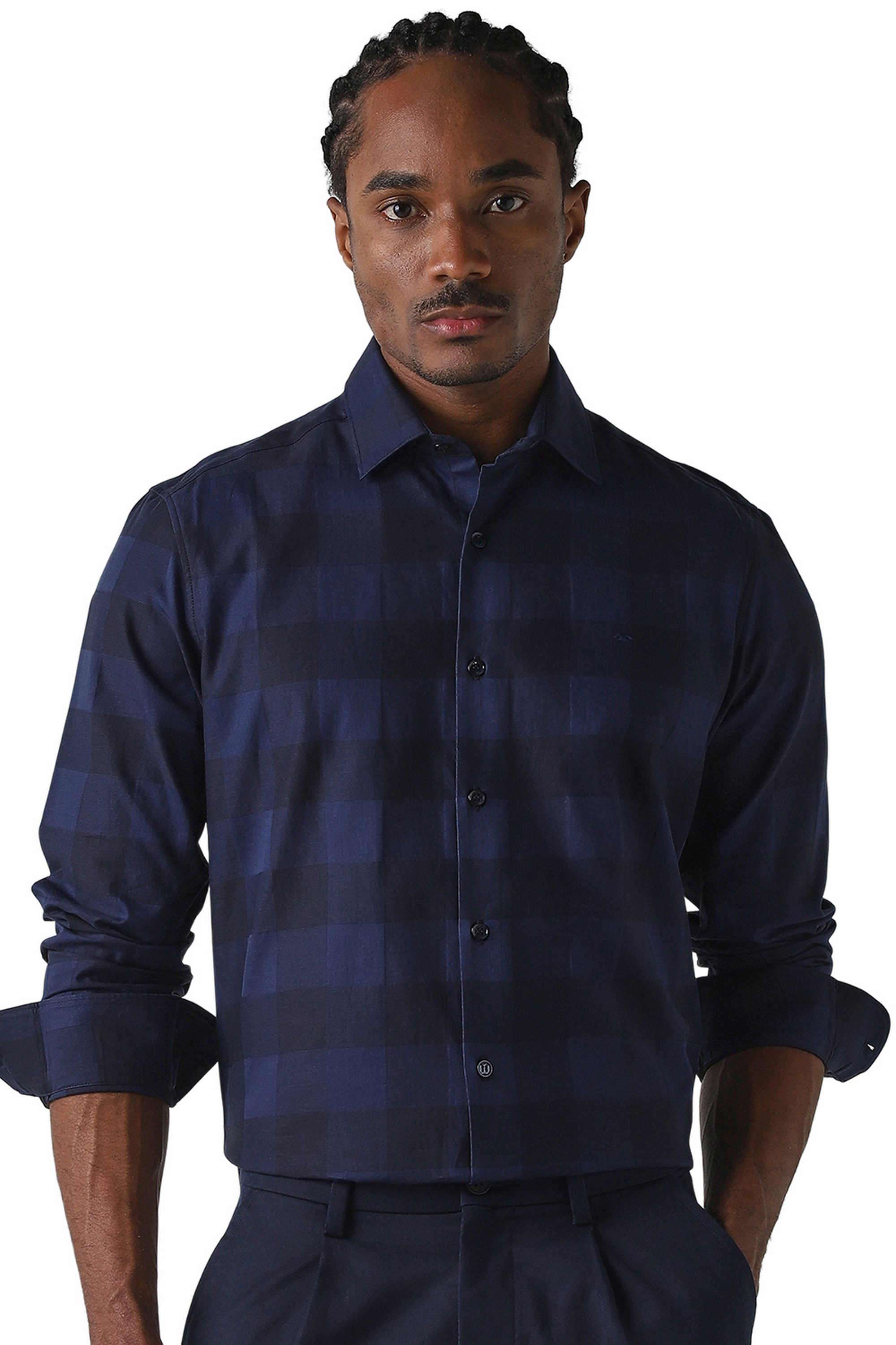 Checks-Cotton-Regular-Fit-Men-s-Casual-Wear-Shirt