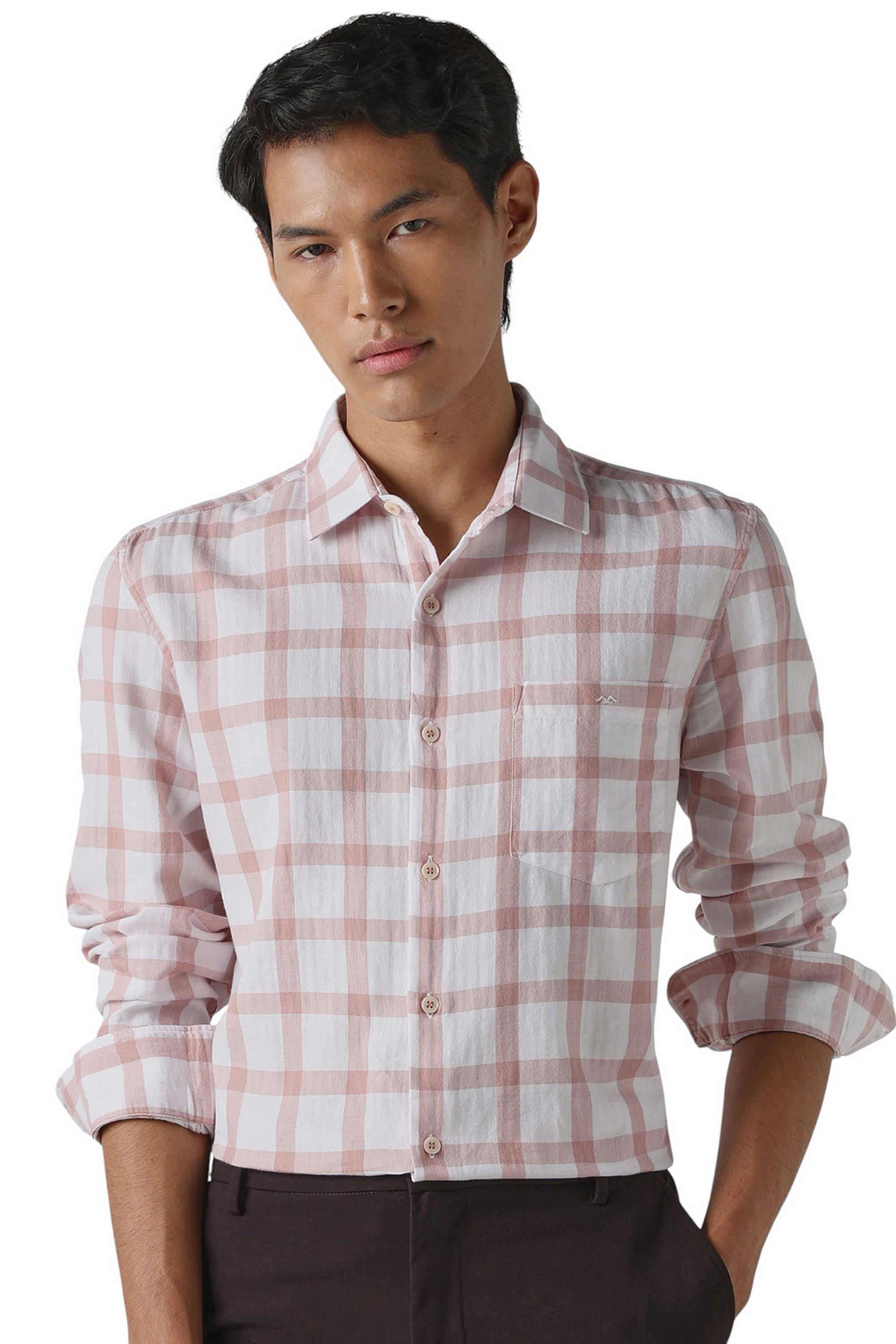 Checks-Cotton-Regular-Fit-Men-s-Casual-Wear-Shirt