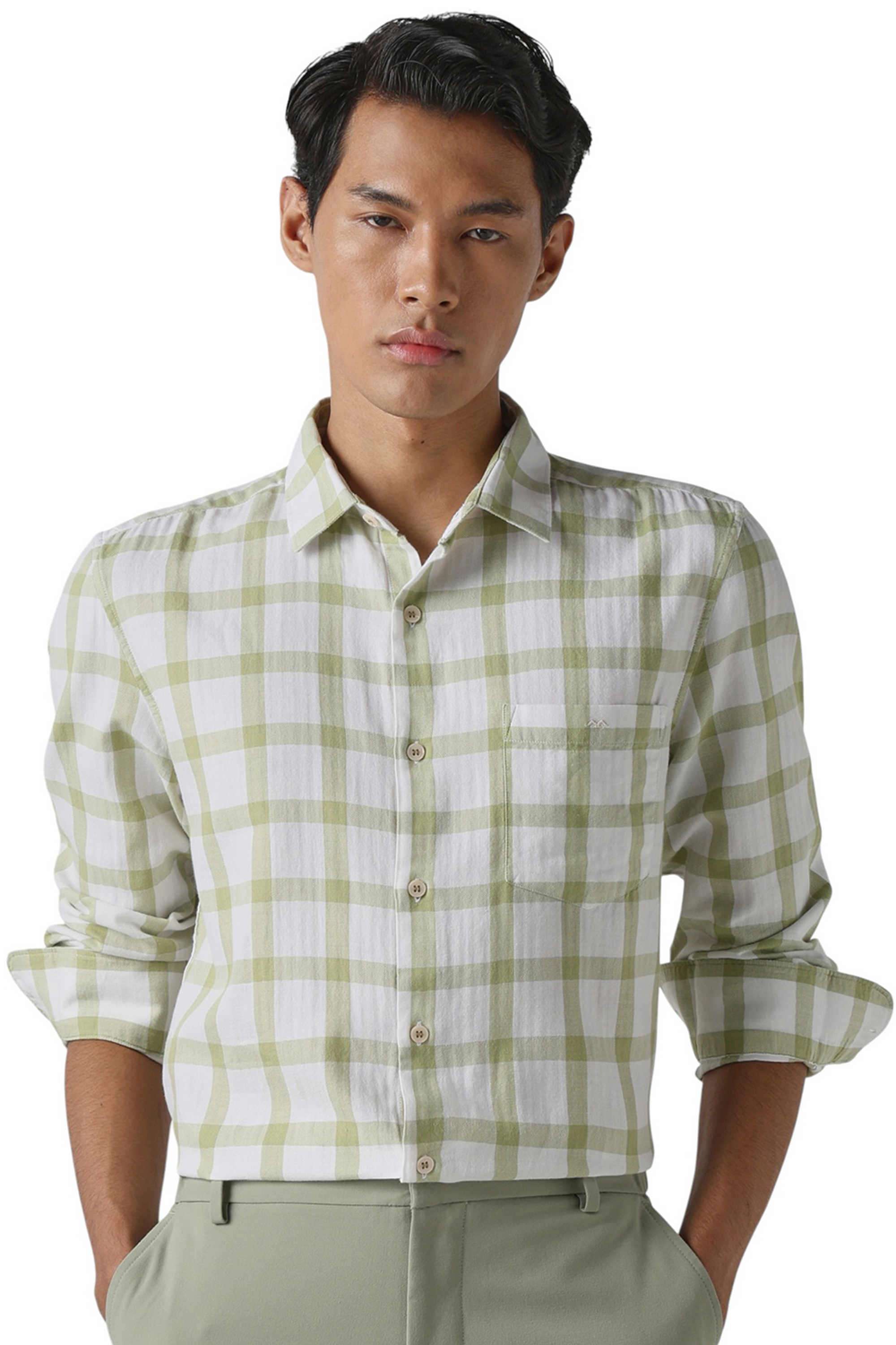 Checks-Cotton-Regular-Fit-Men-s-Casual-Wear-Shirt