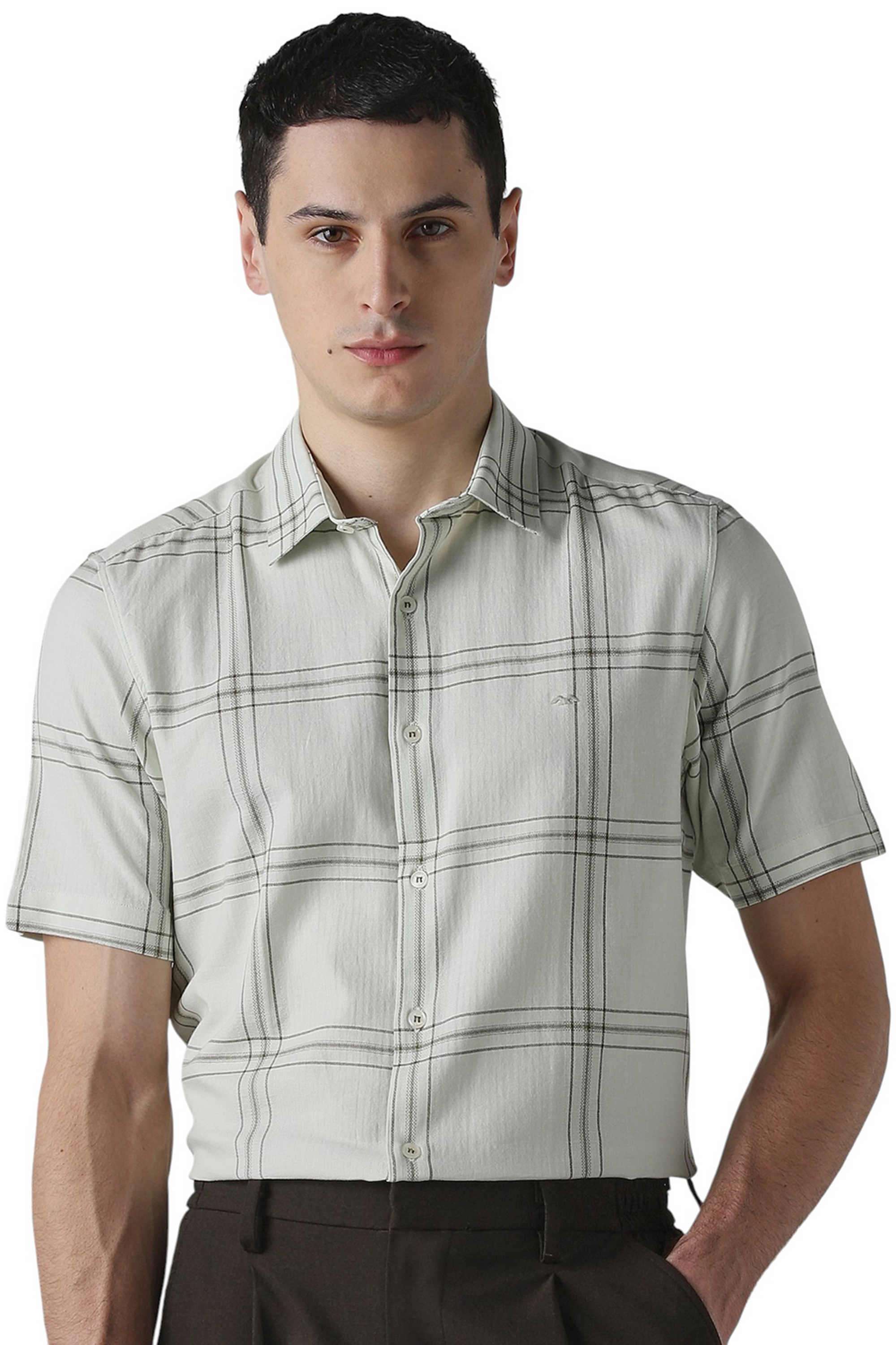Checks-Cotton-Regular-Fit-Men-s-Casual-Wear-Shirt