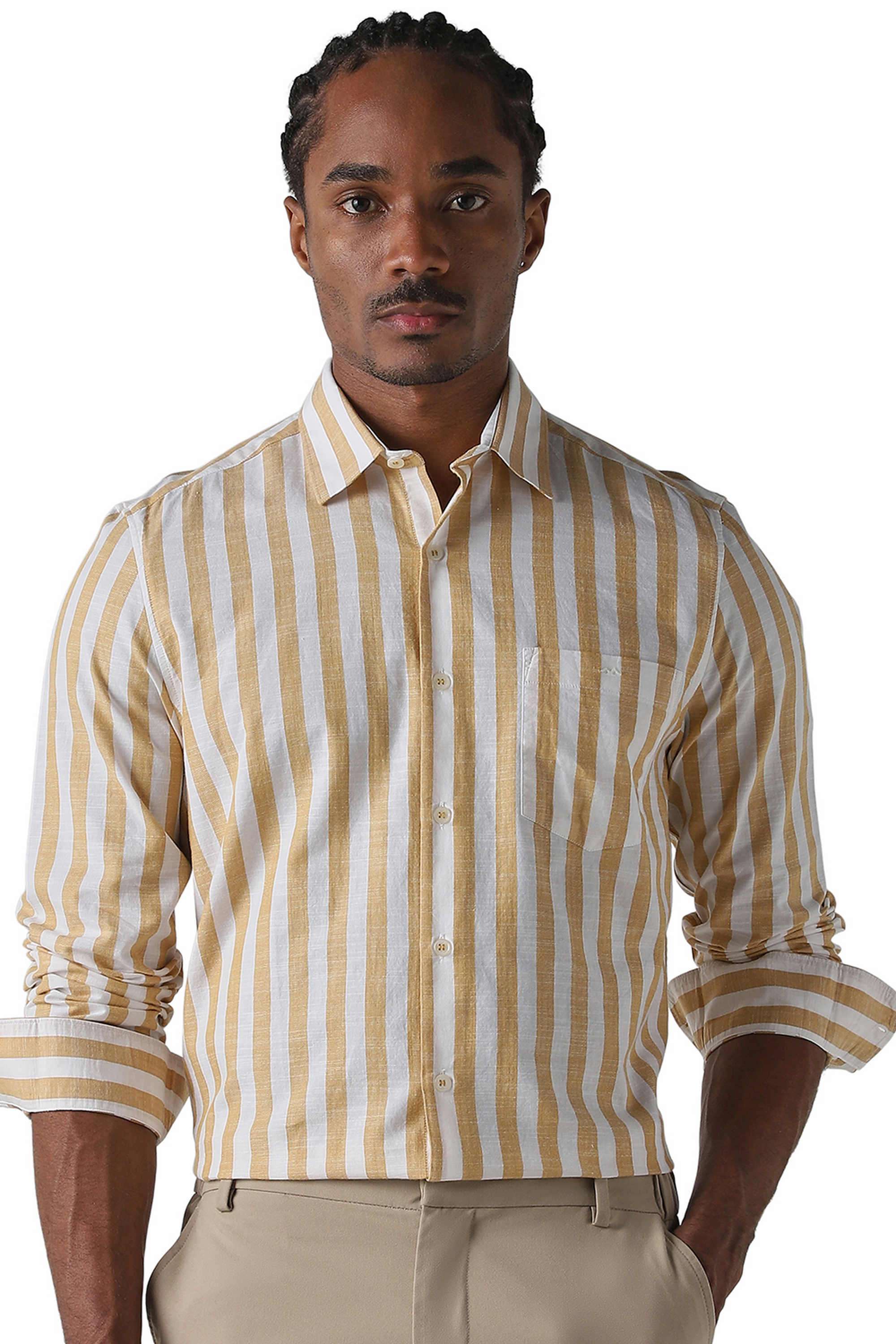 Stripes-Cotton-Regular-Fit-Men-s-Casual-Wear-Shirt