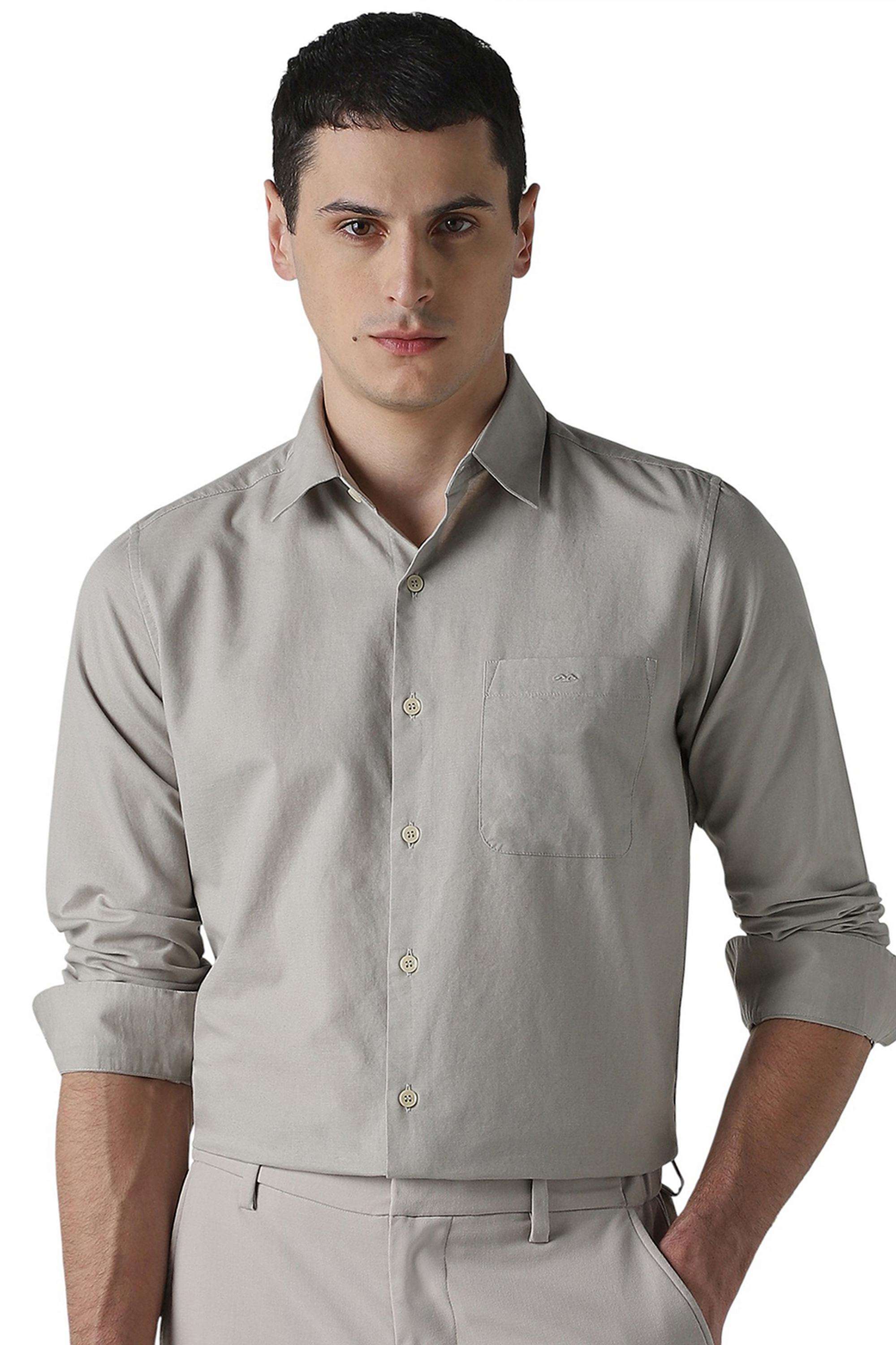 Solid-Cotton-Regular-Fit-Men-s-Shirt