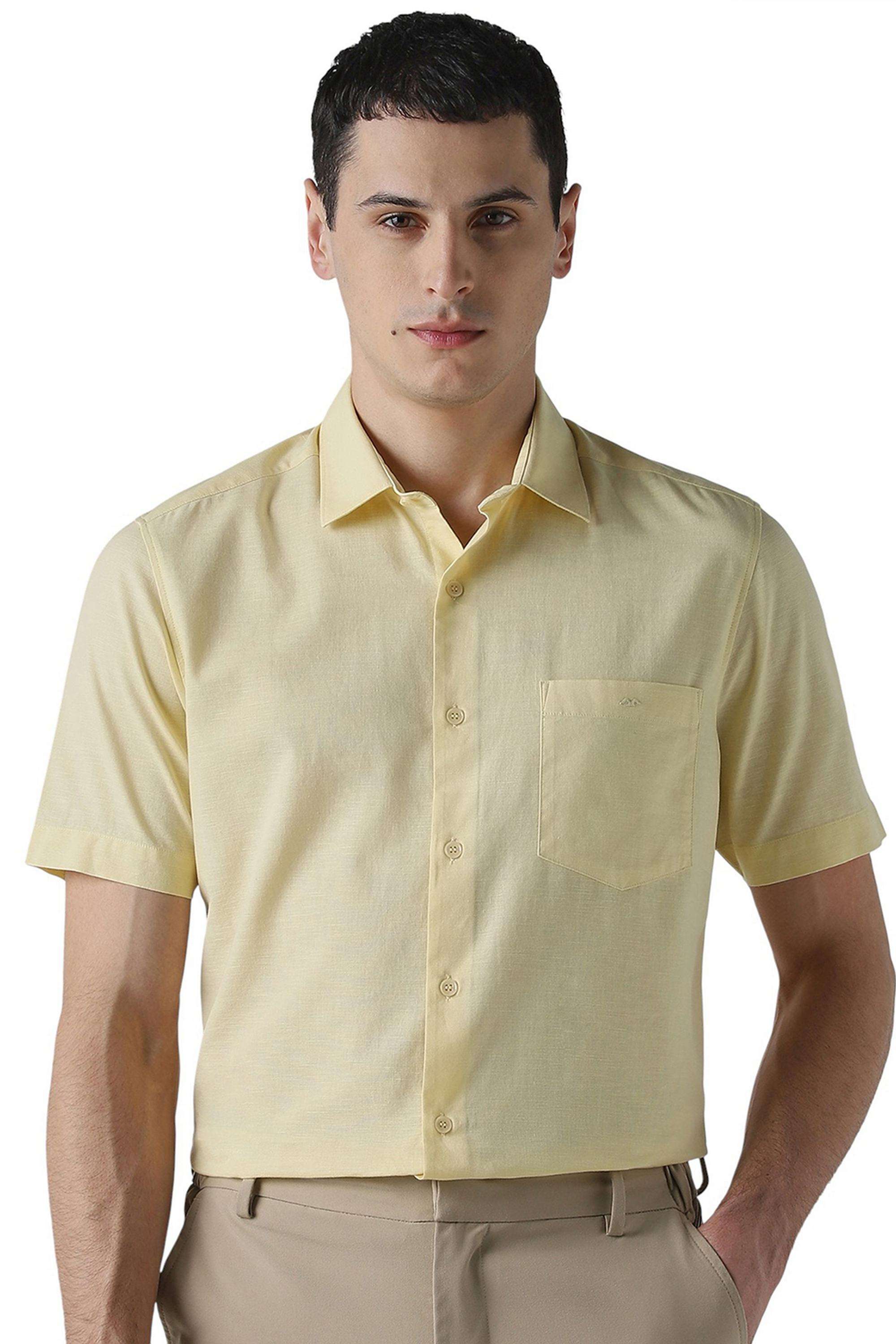 Solid-Cotton-Regular-Fit-Men-s-Shirt