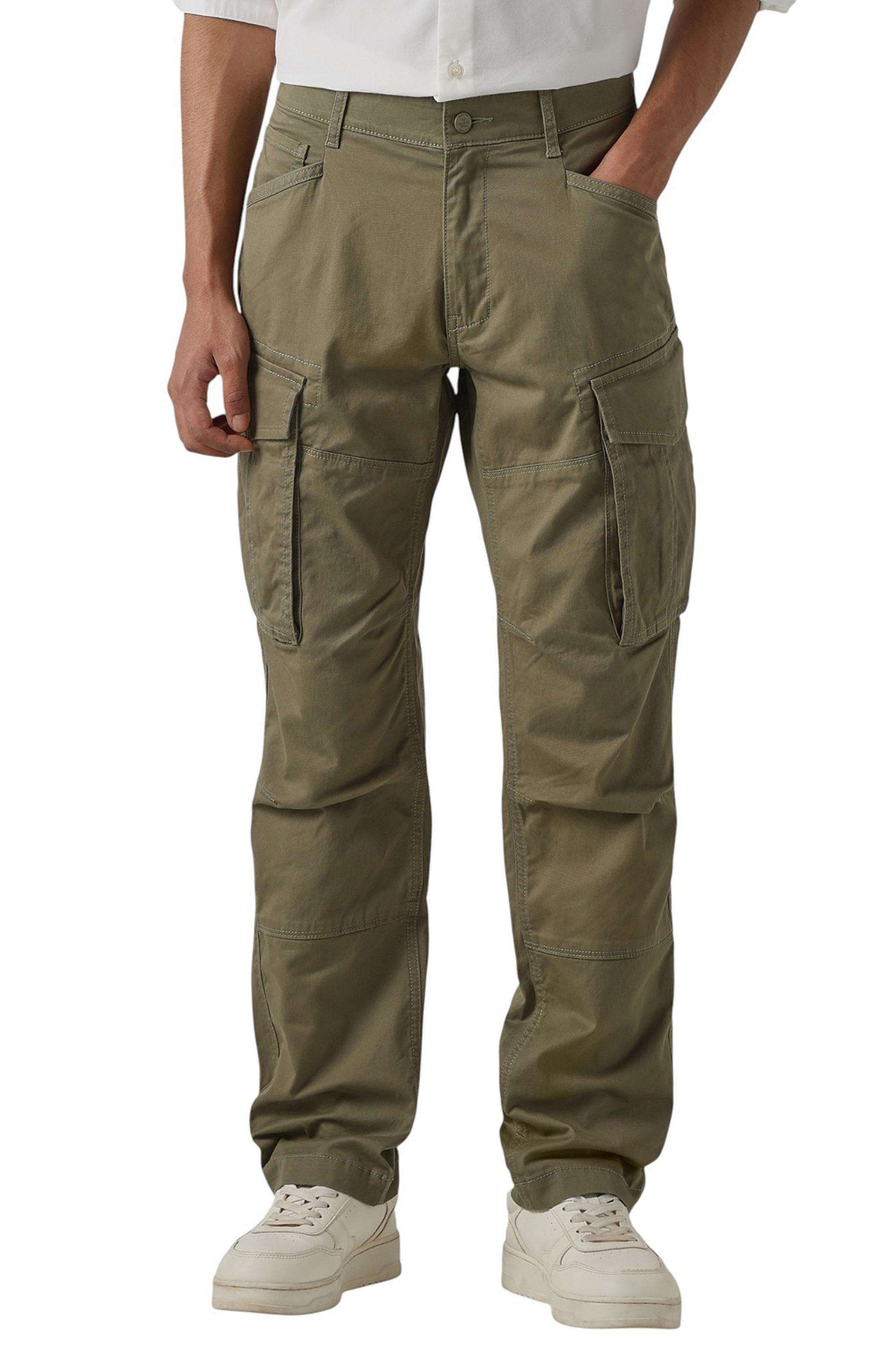 Solid-Cotton-Straight-Fit-Men-s-Casual-Trousers